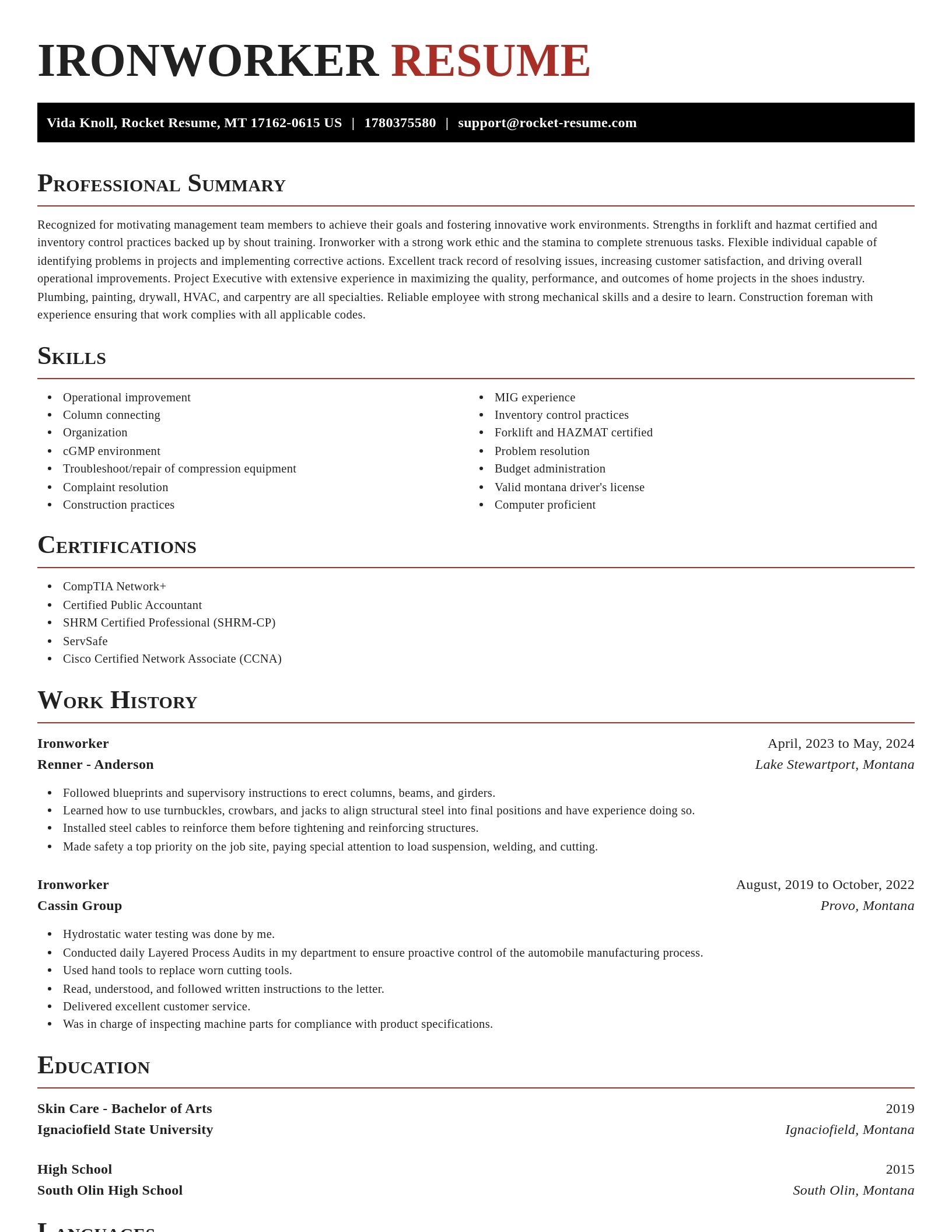Exquisite resume template