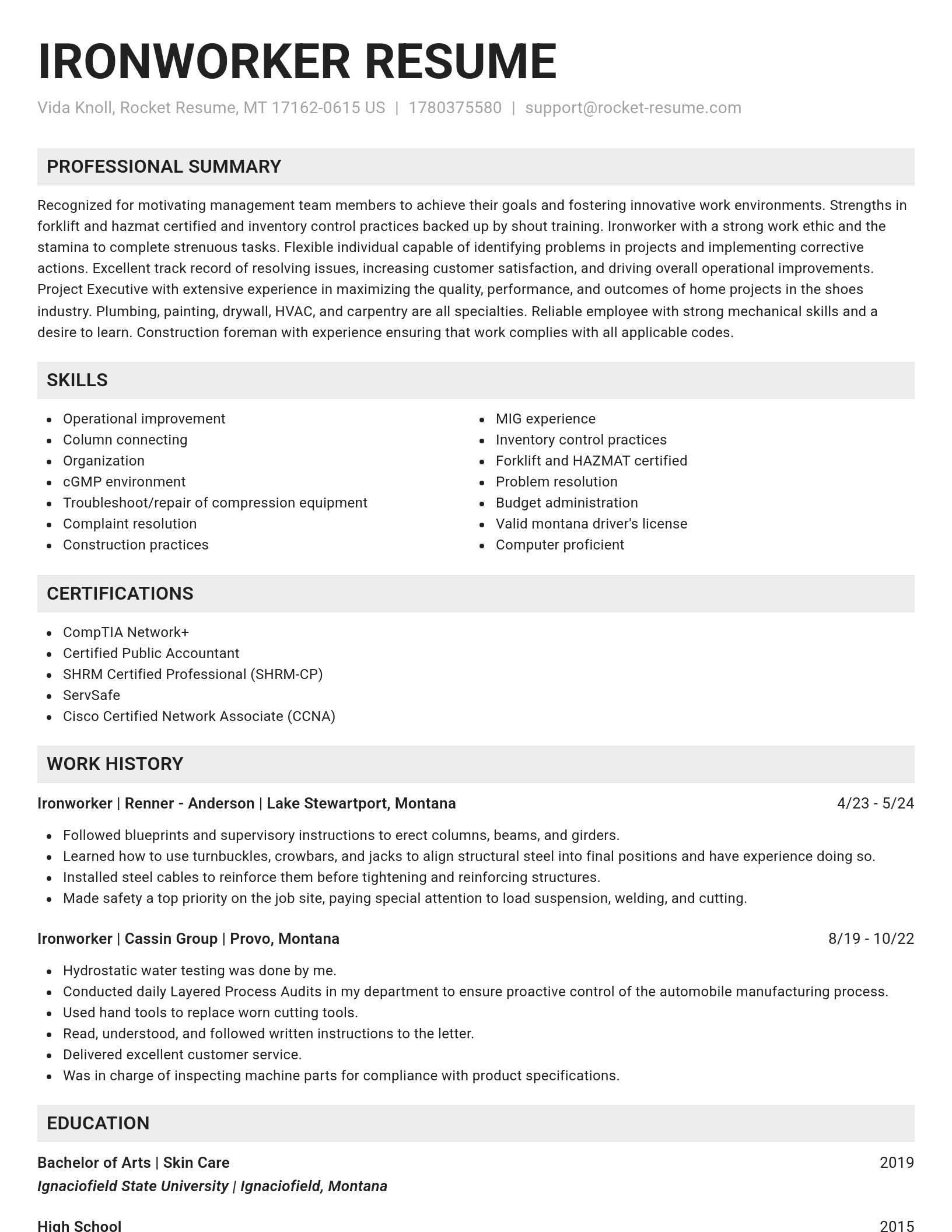 Genius resume template