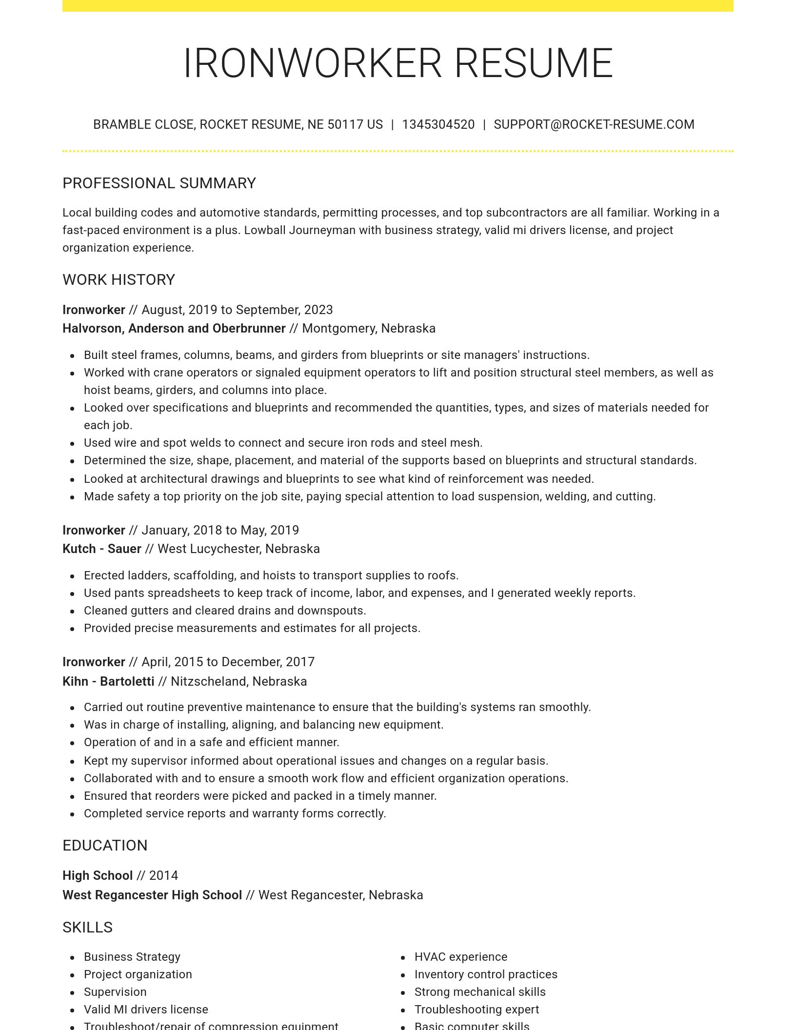 Grand resume template