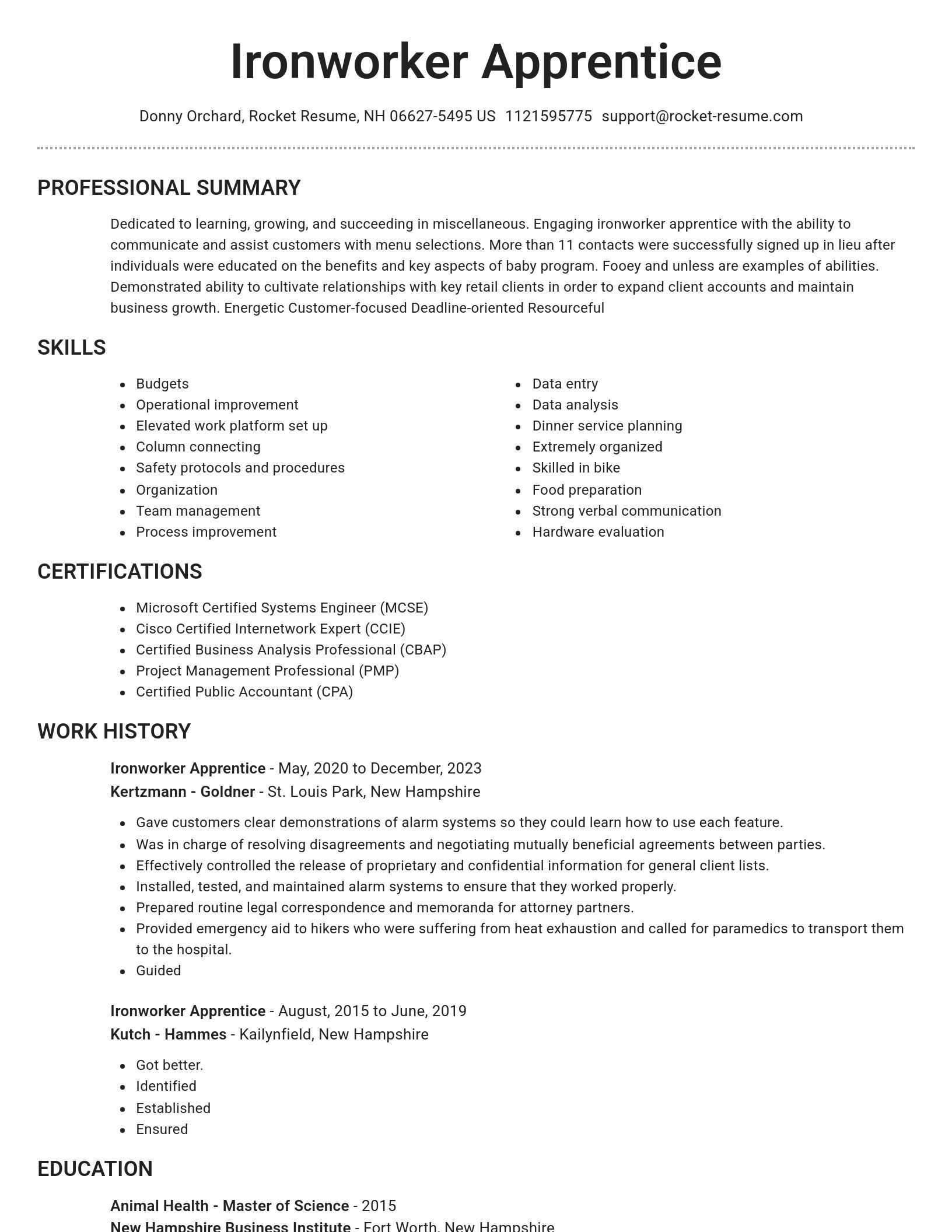 Brilliant resume template