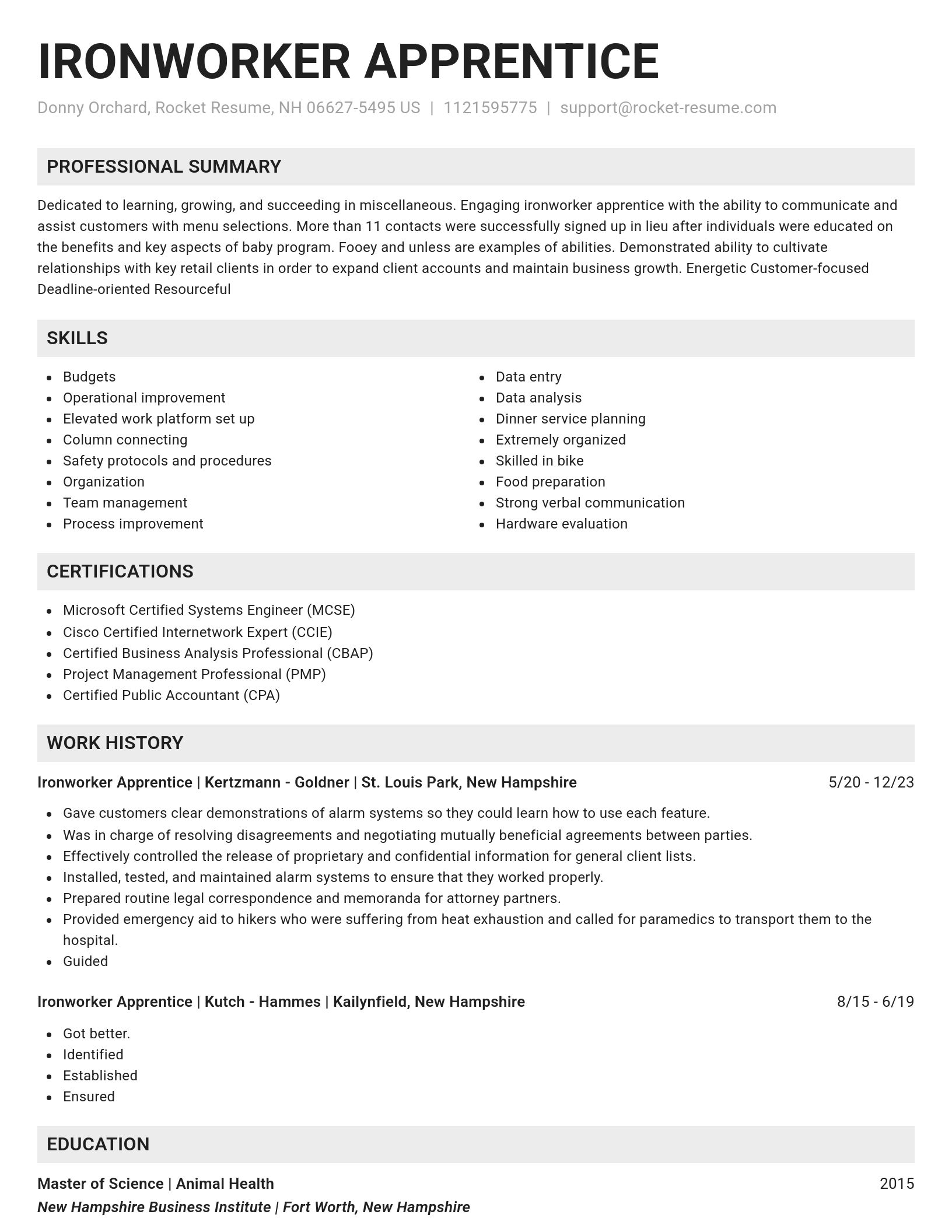Genius resume template