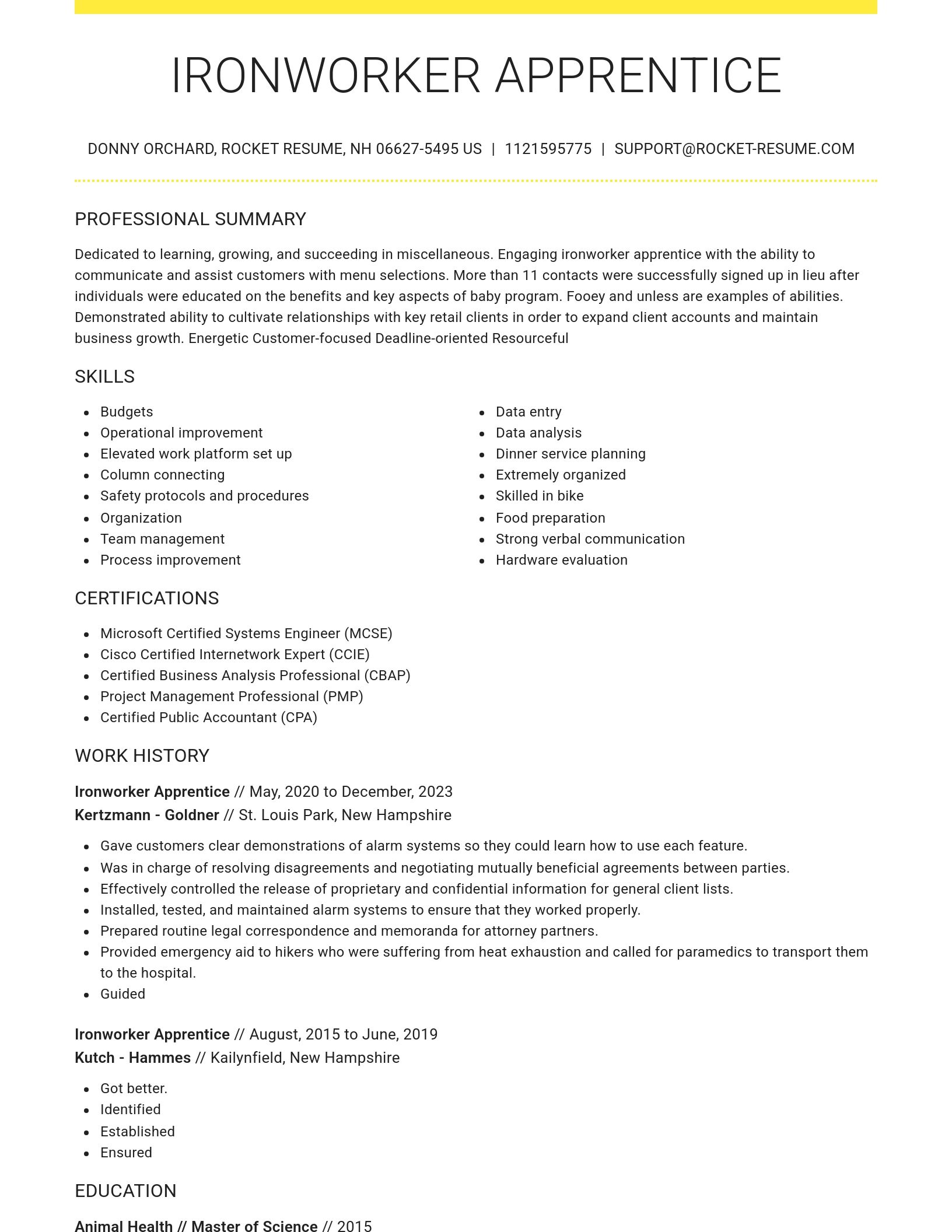 Grand resume template