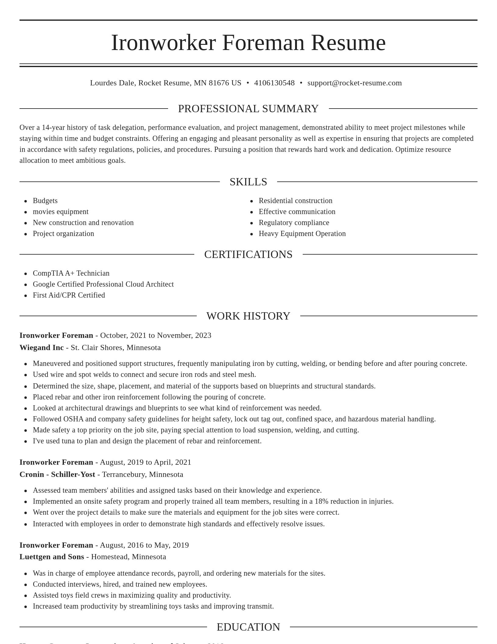 Elegant resume template