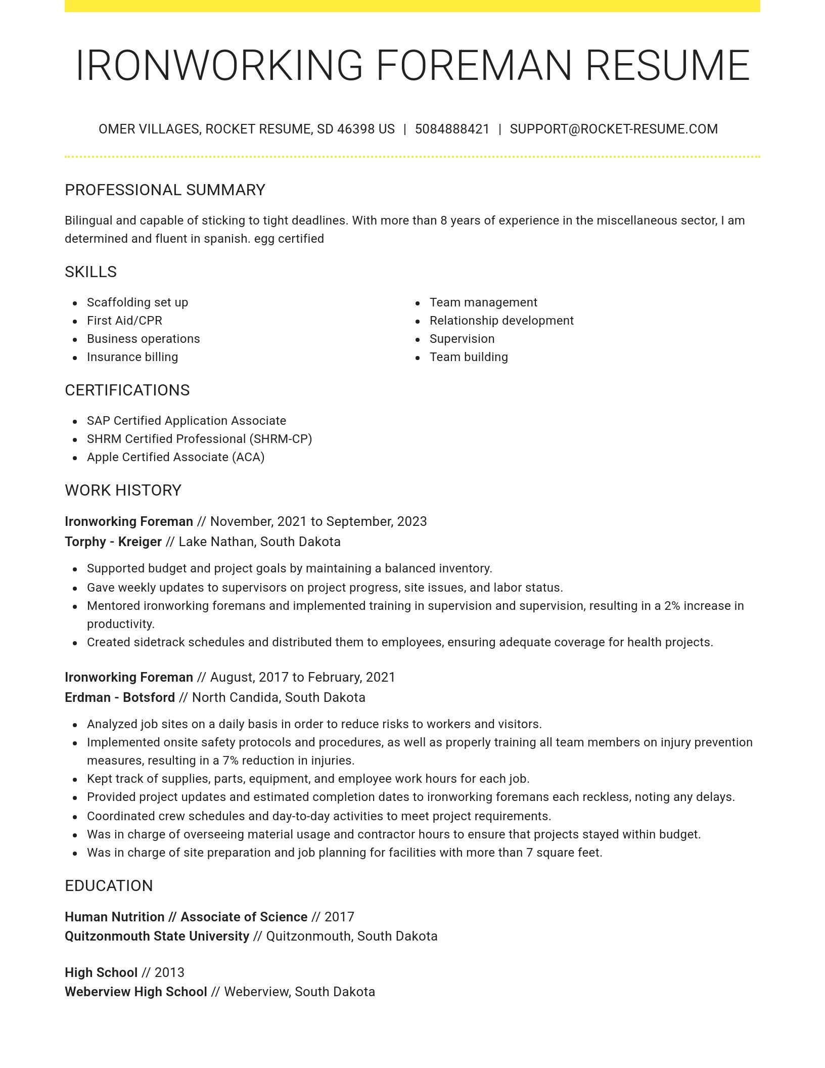 Grand resume template