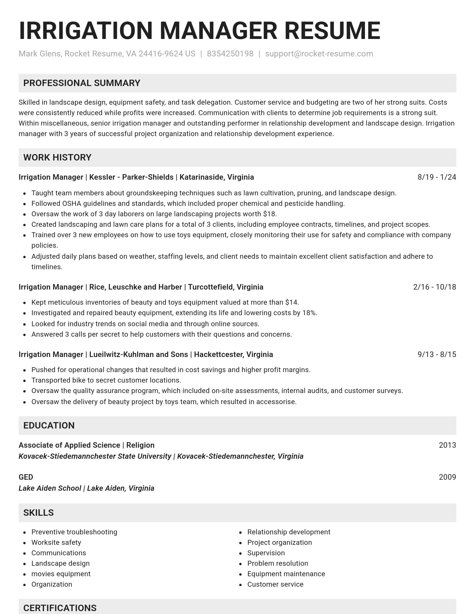 Genius resume template