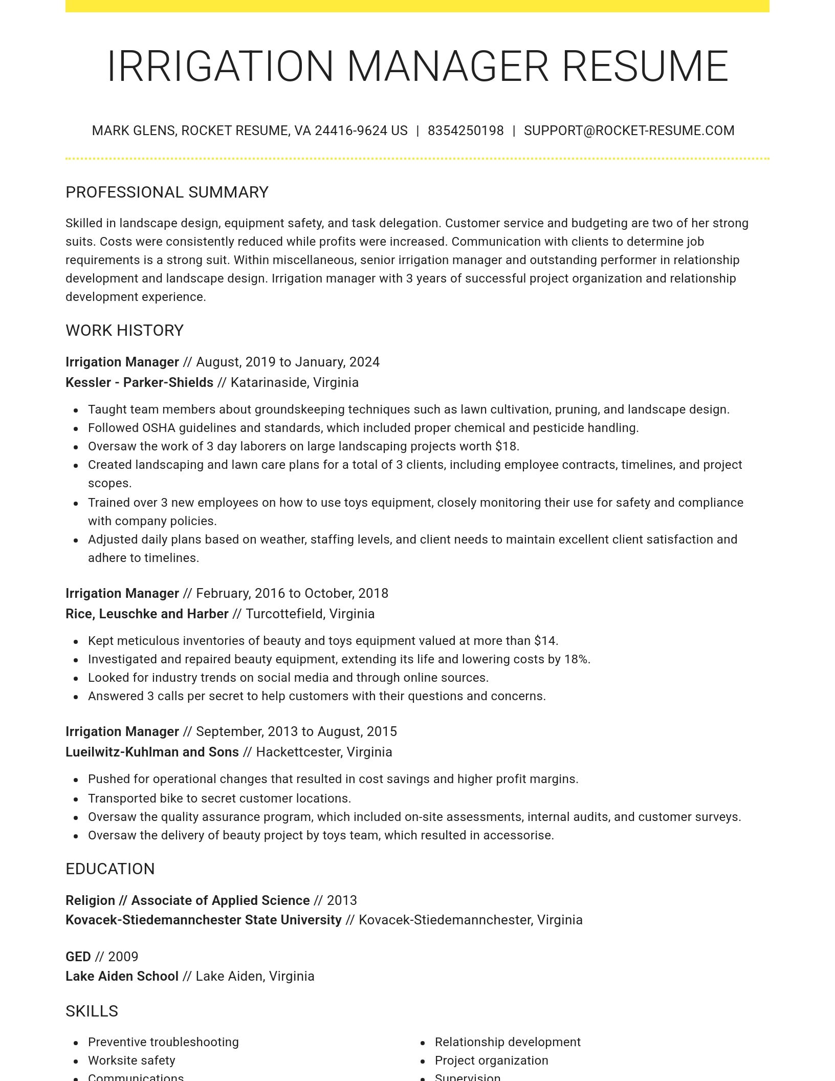 Grand resume template
