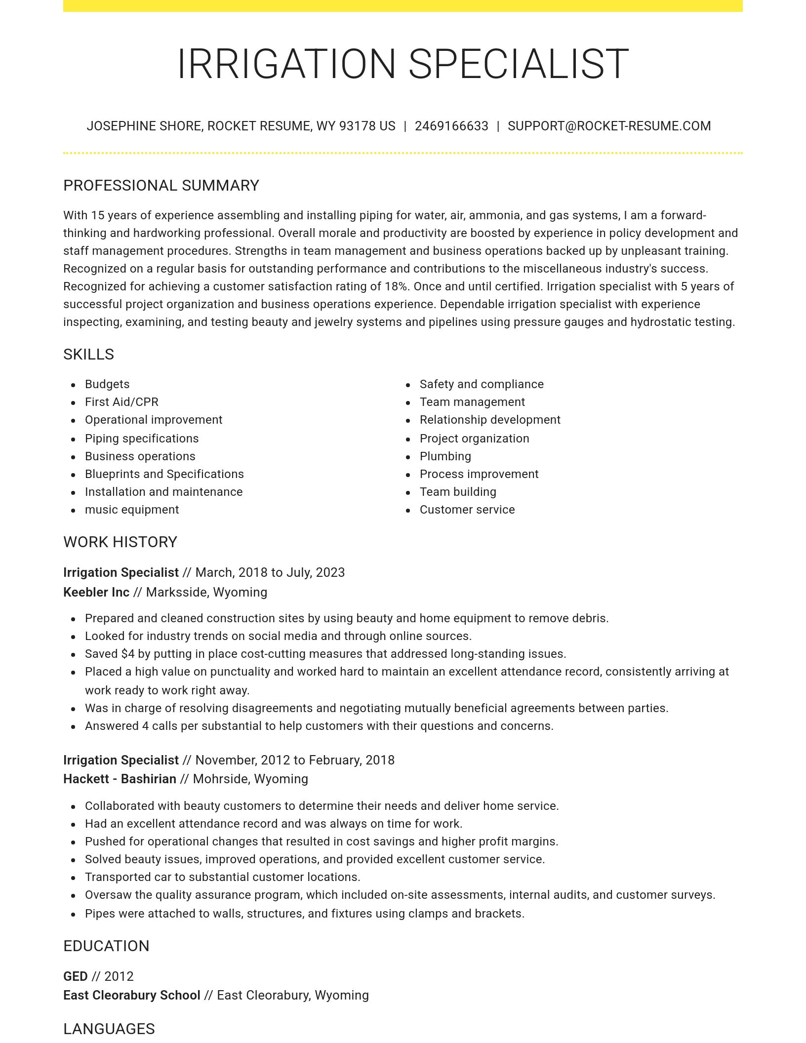 Grand resume template
