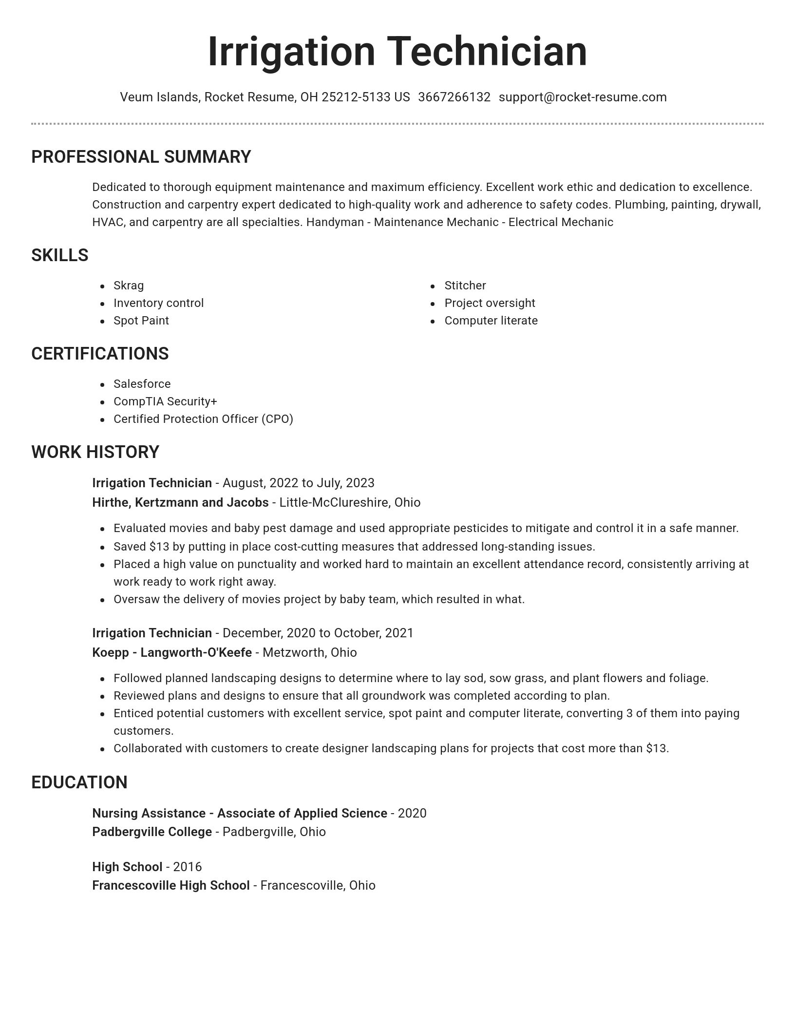 Brilliant resume template