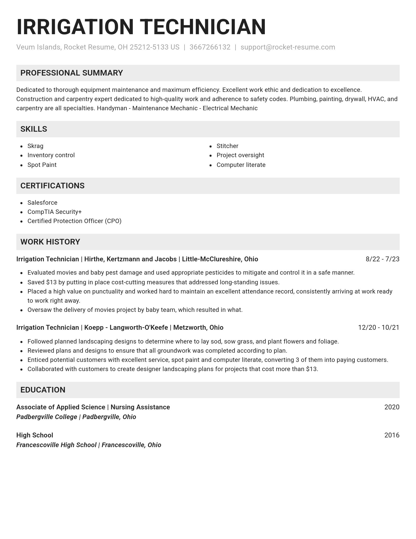Genius resume template