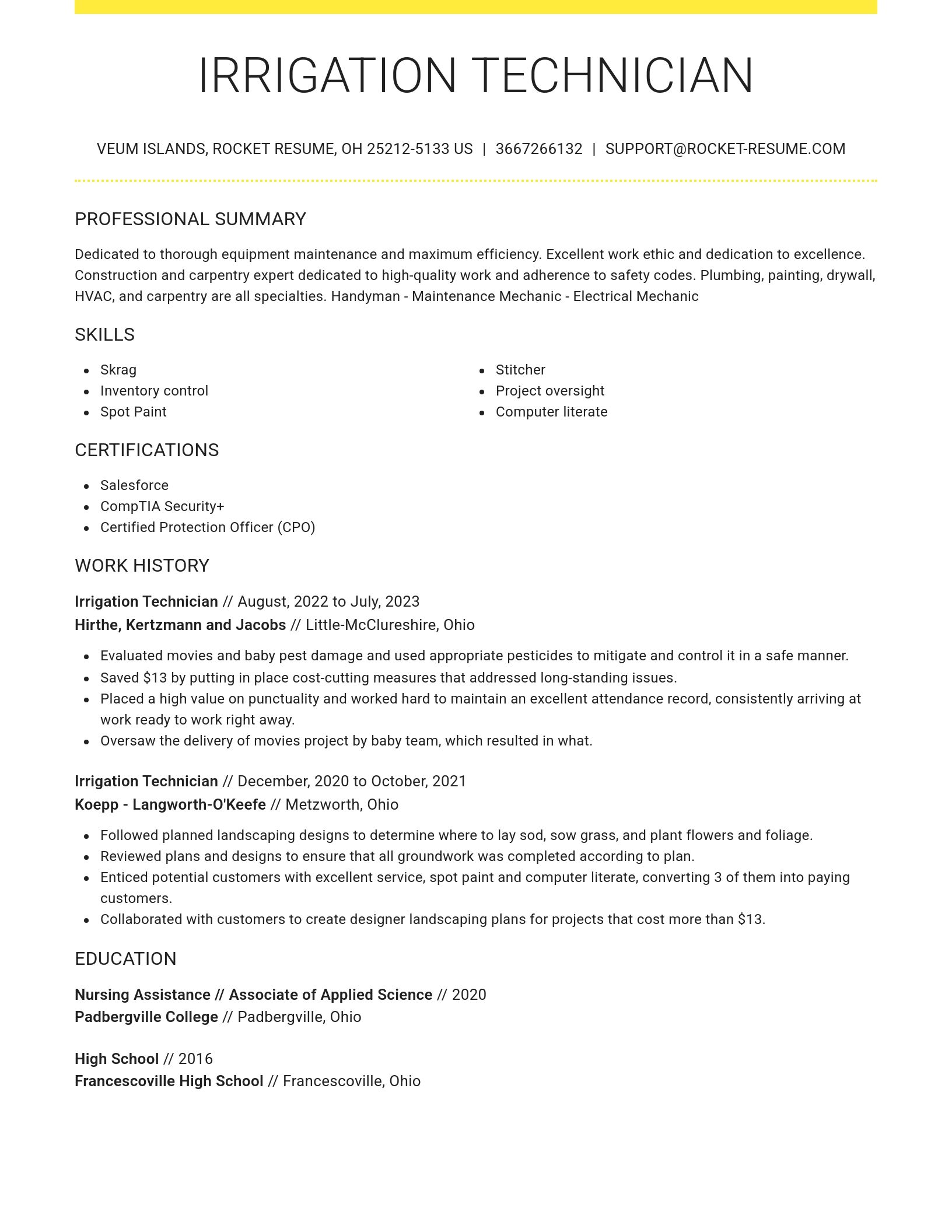 Grand resume template
