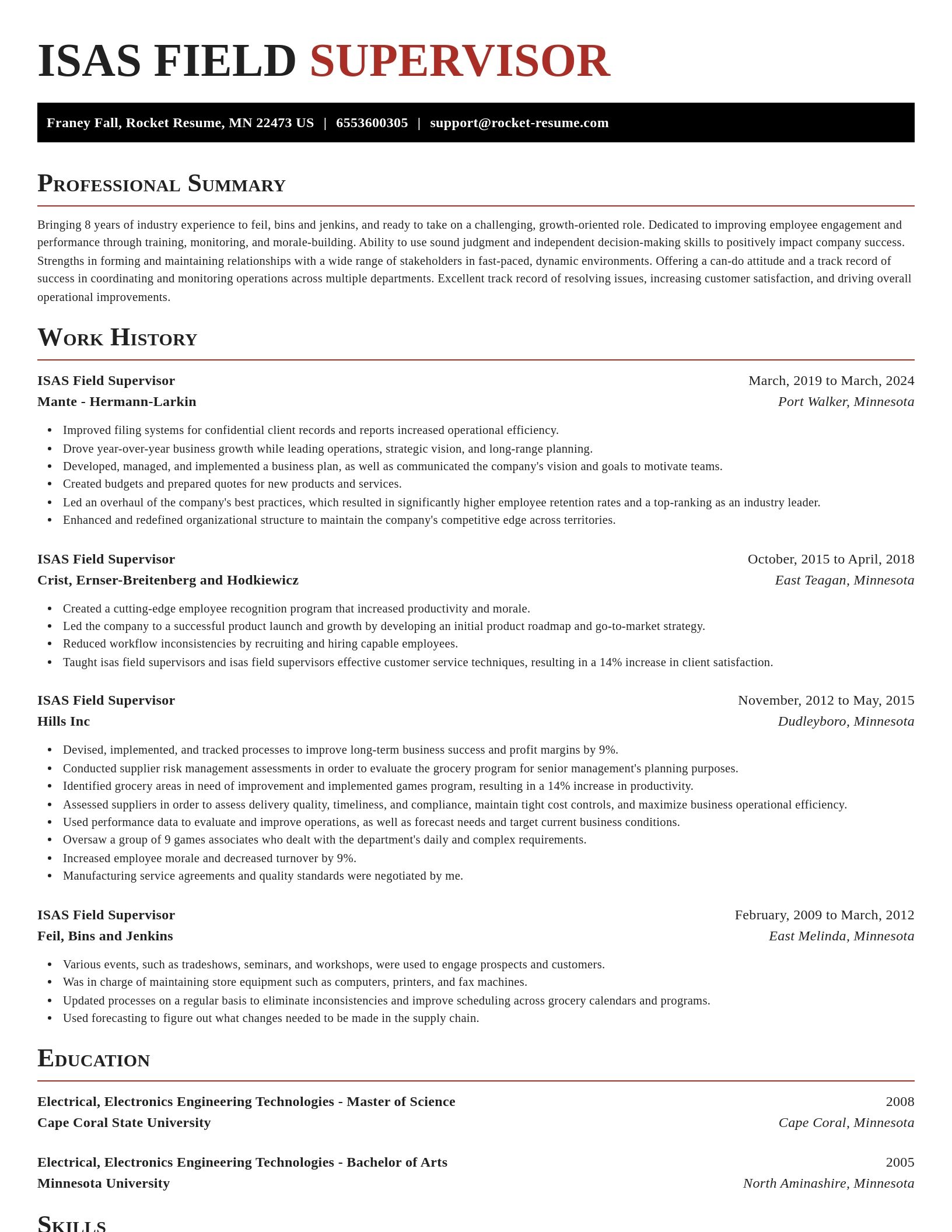 Exquisite resume template