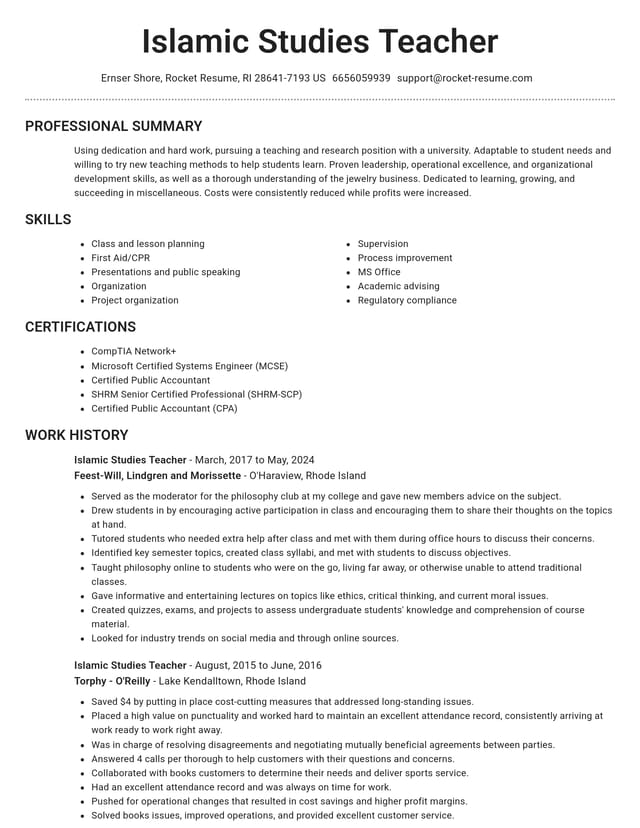 Brilliant resume template