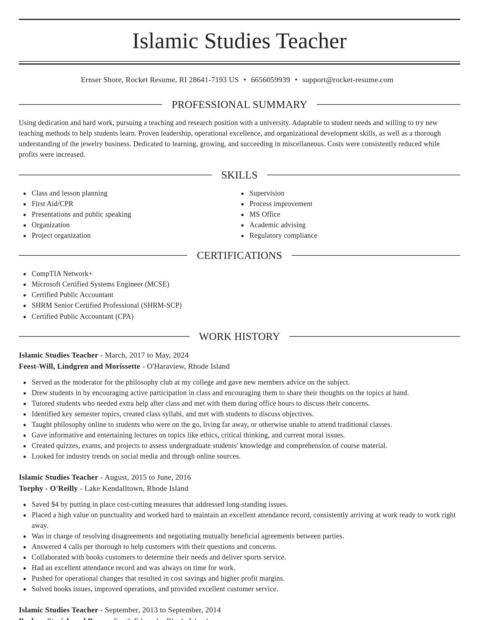 Elegant resume template