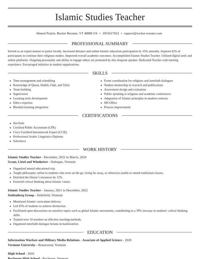 Elegant resume template