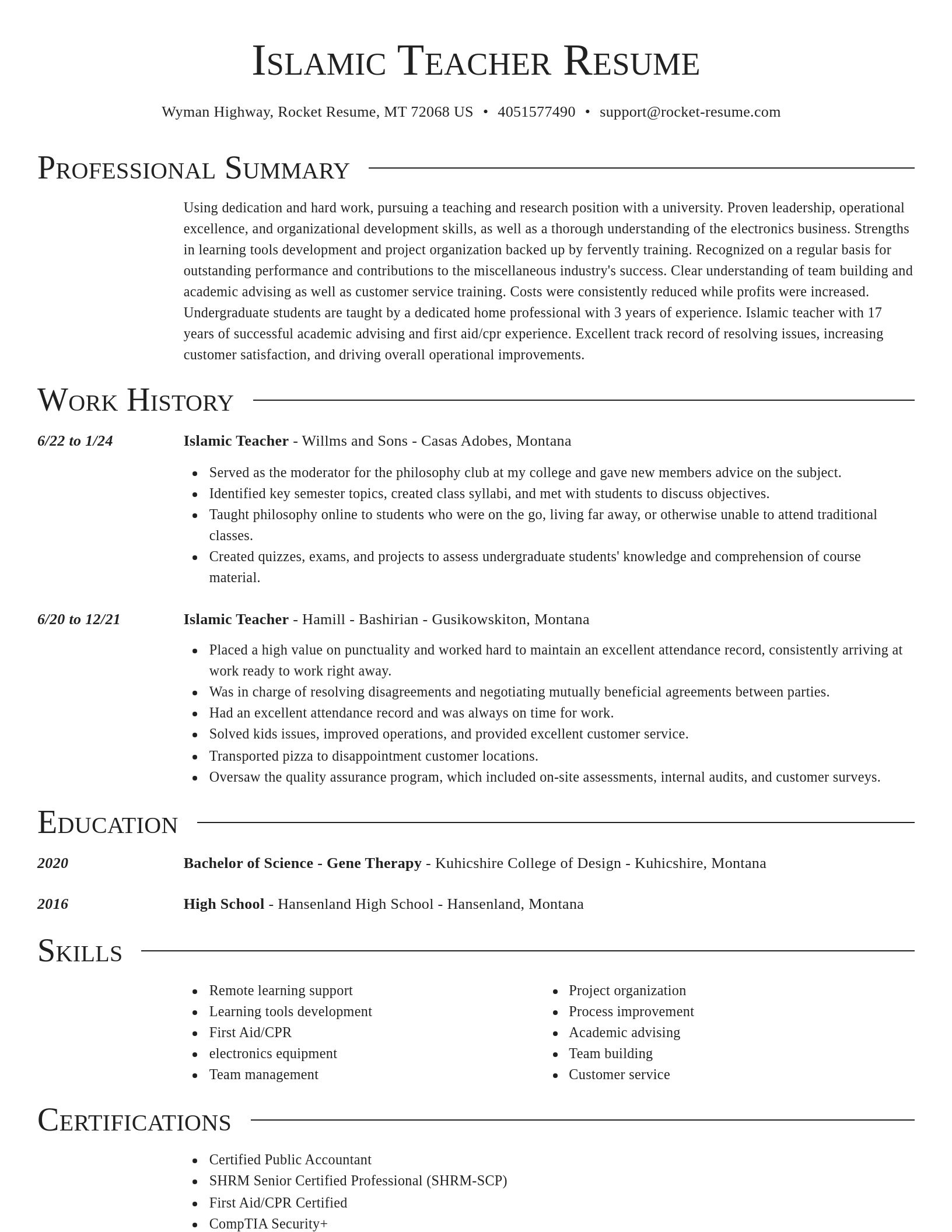 Director resume template
