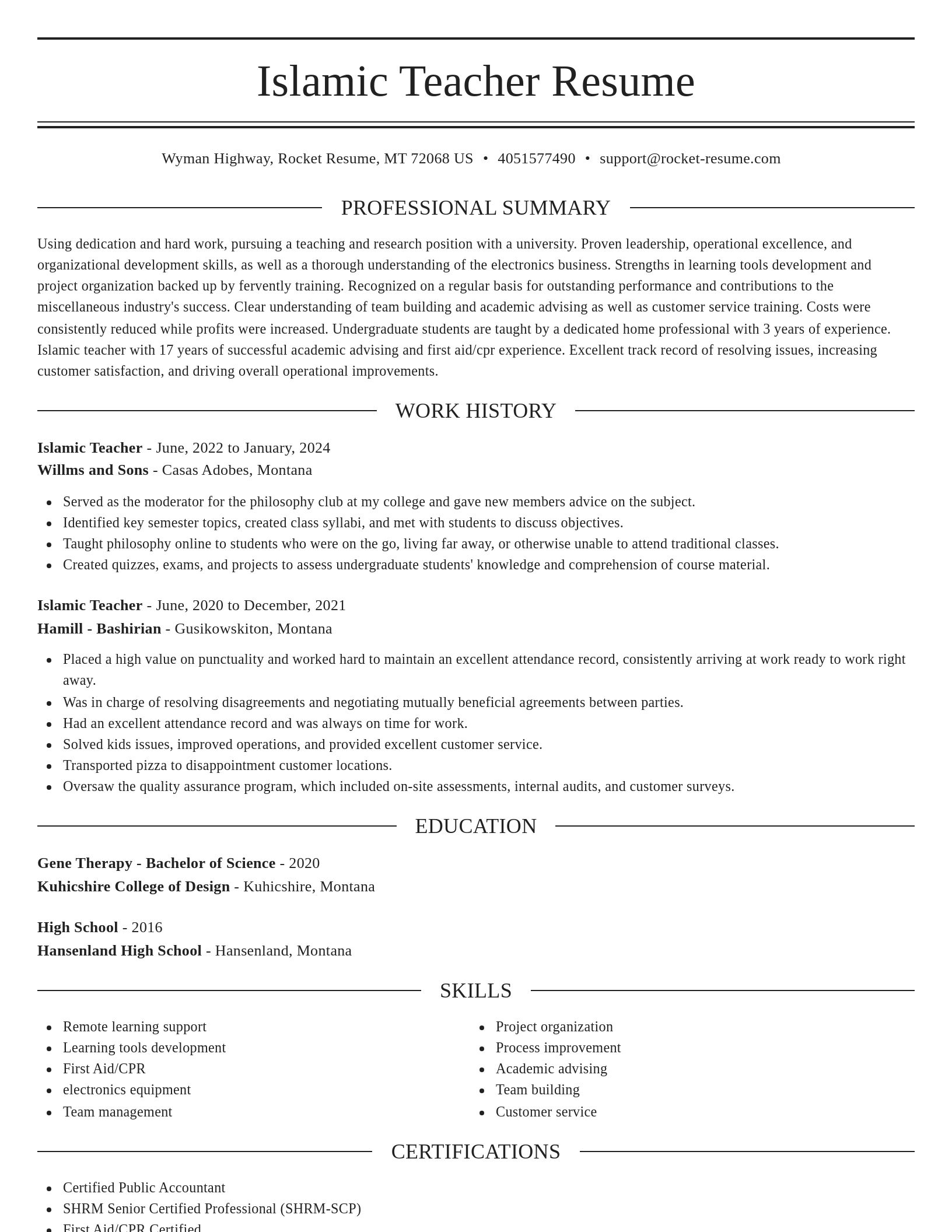 Elegant resume template