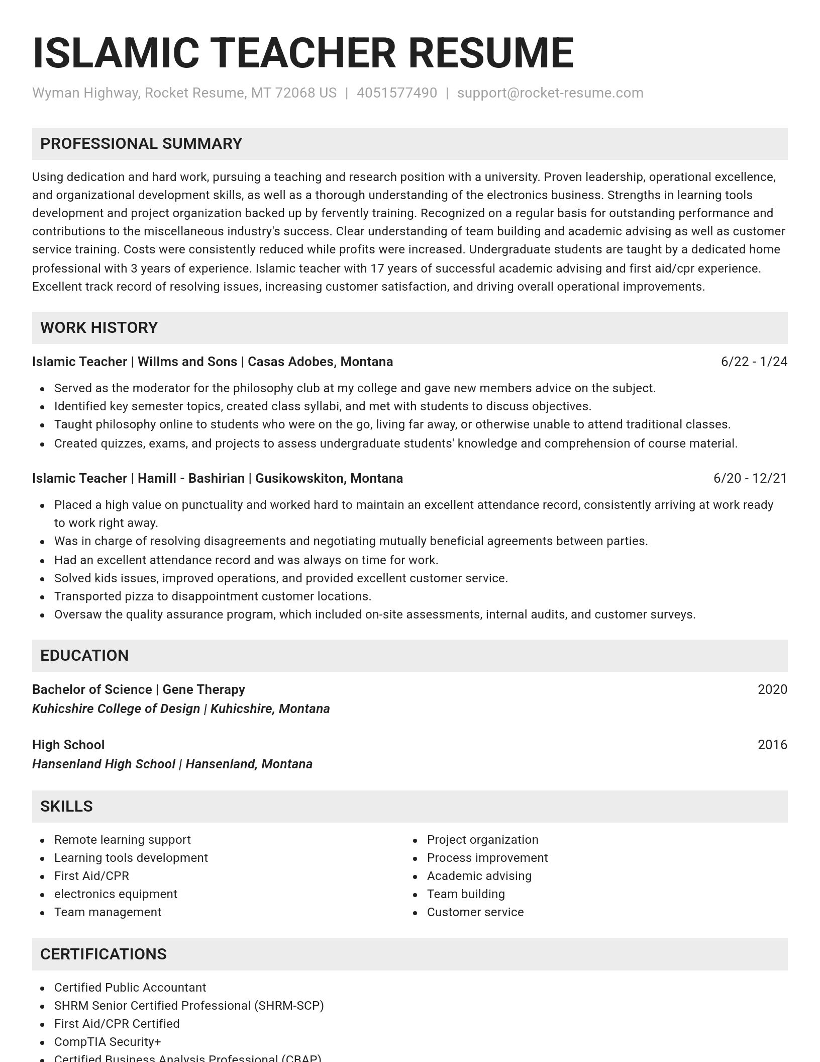 Genius resume template