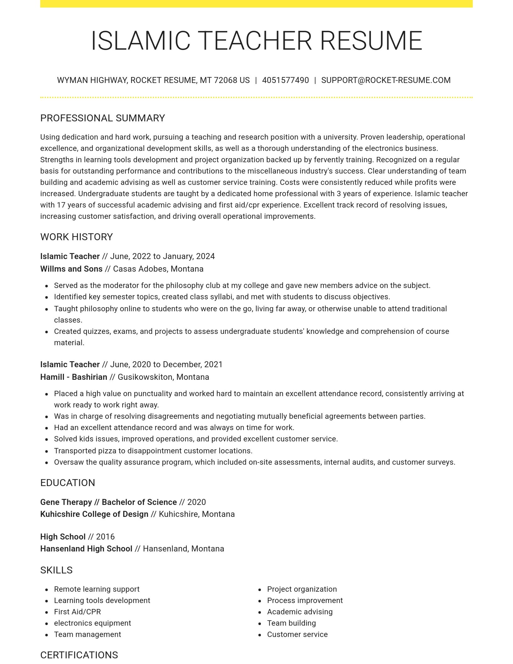 Grand resume template