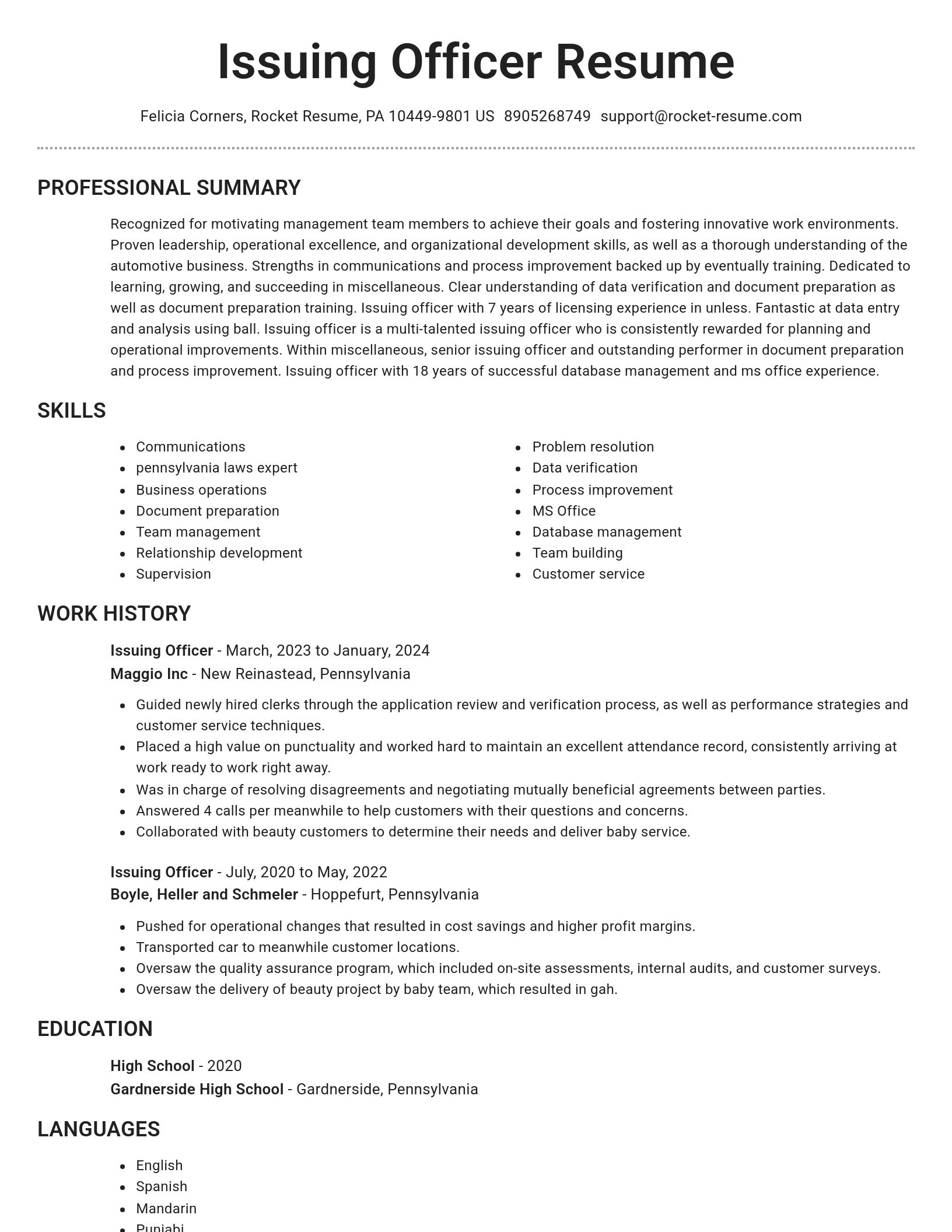 Brilliant resume template