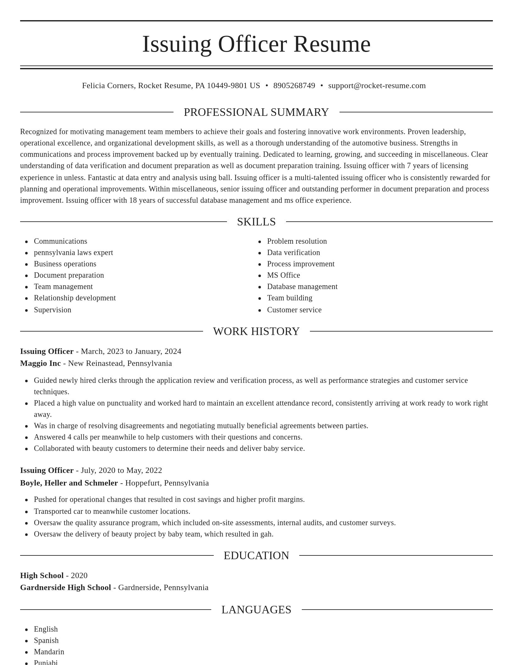 Elegant resume template