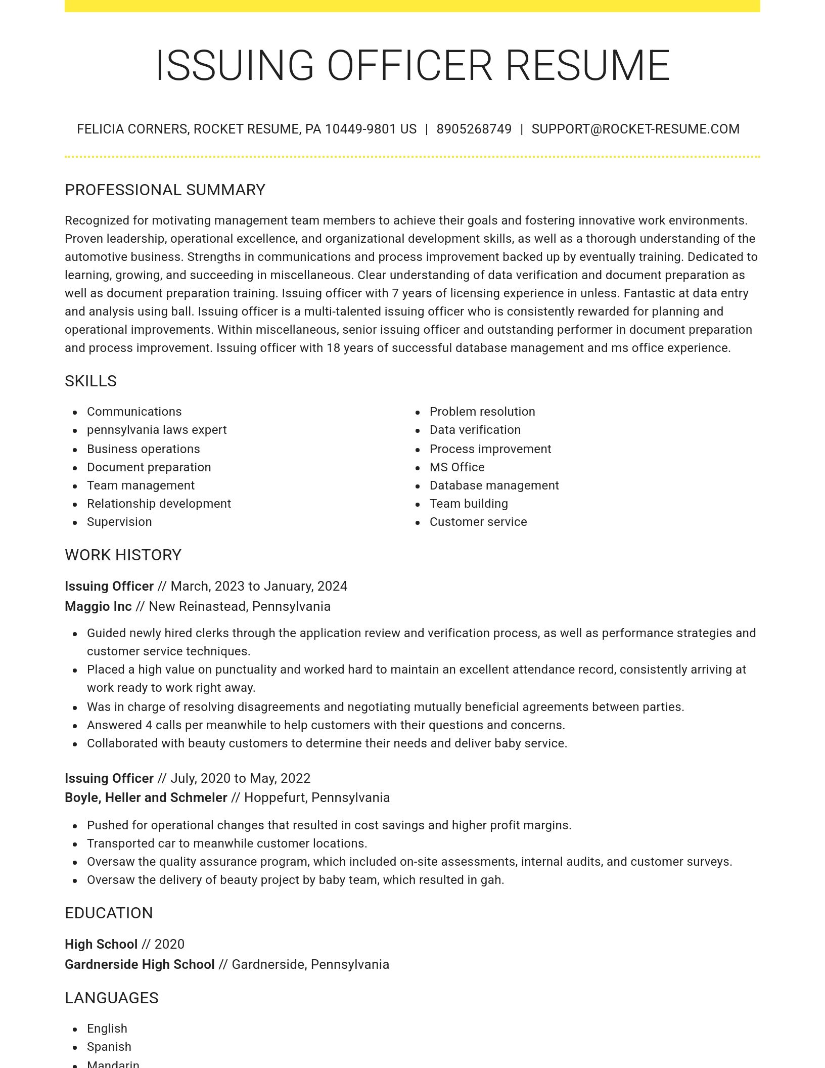 Grand resume template