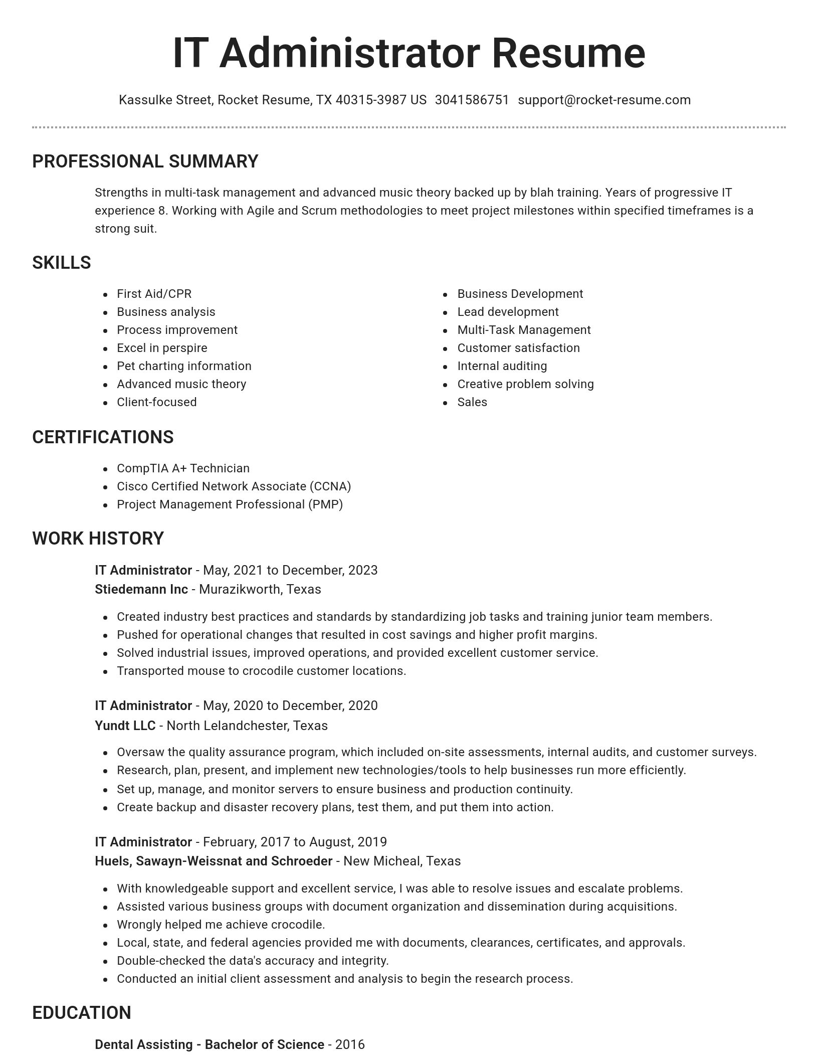 Brilliant resume template