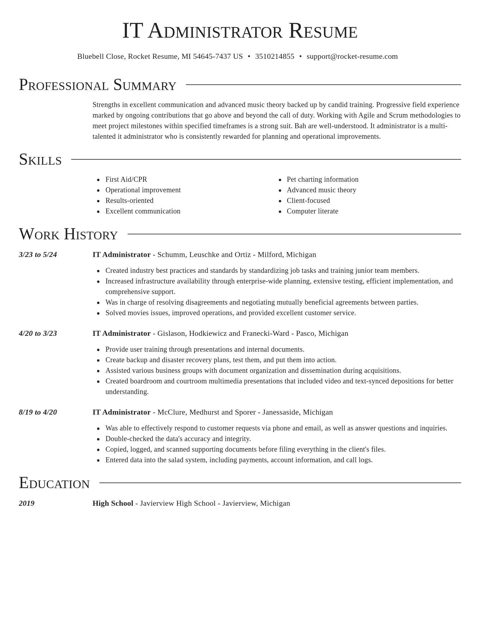 Director resume template