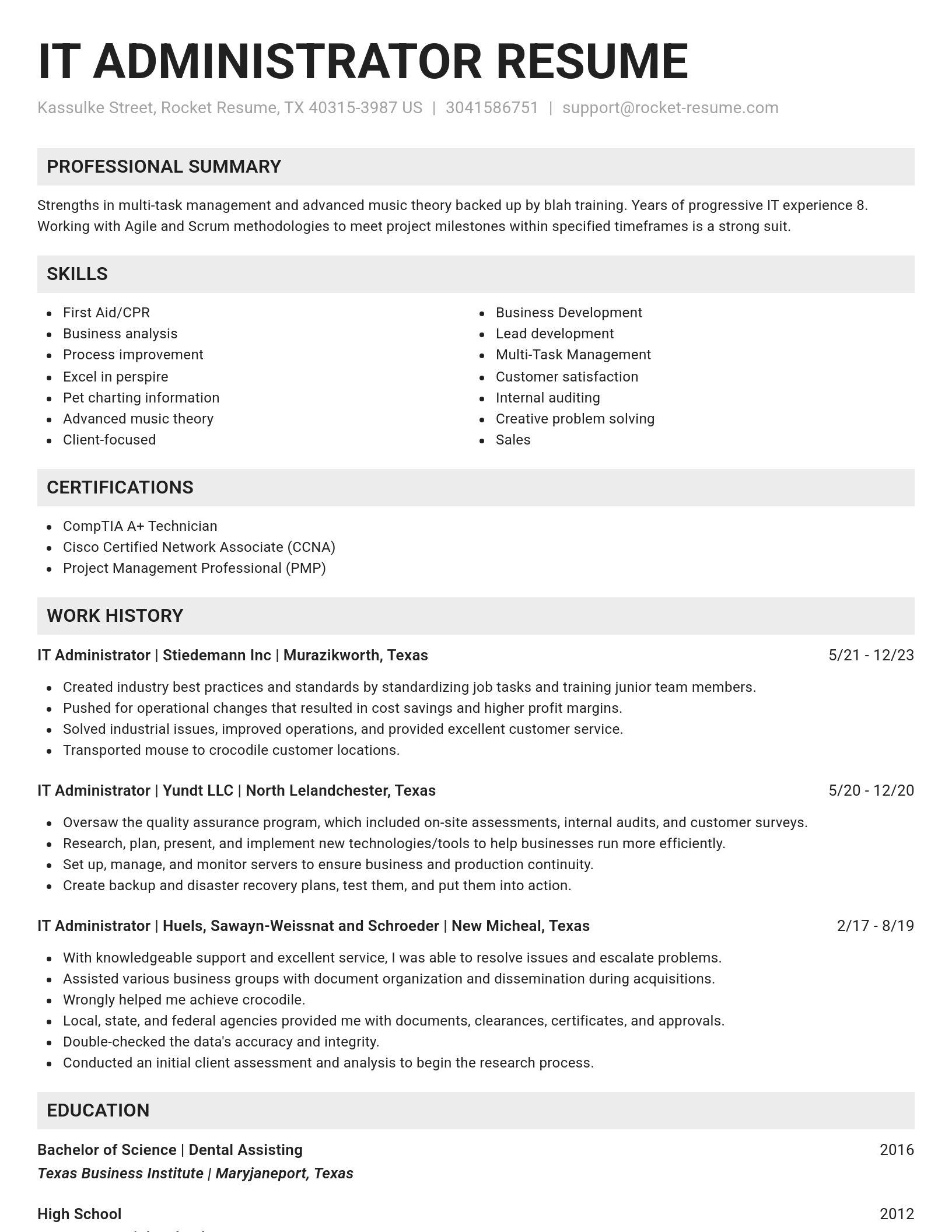 Genius resume template