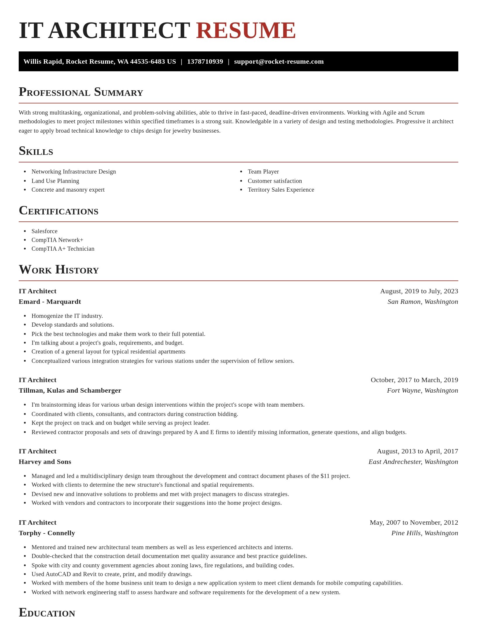 Exquisite resume template