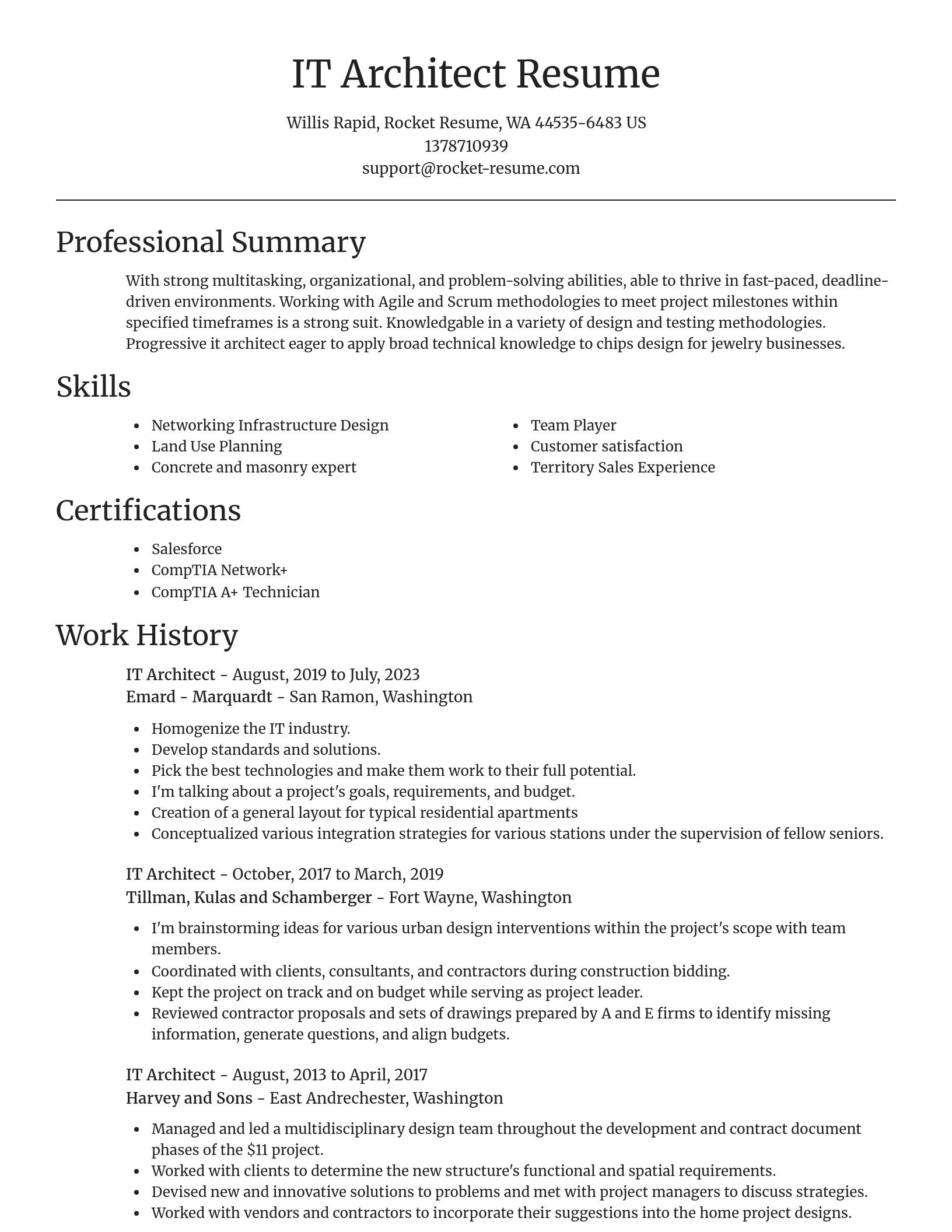 Focal Point resume template