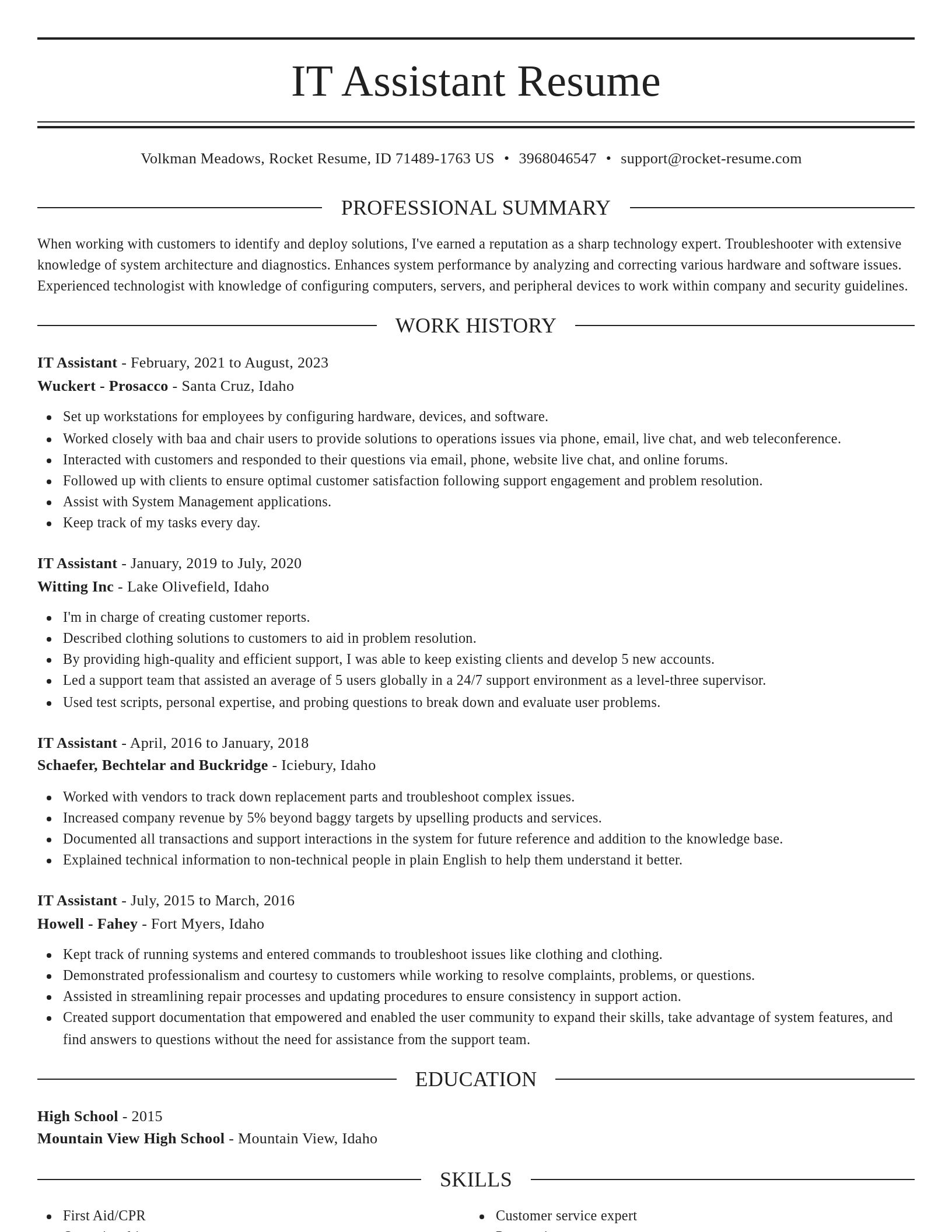 Elegant resume template
