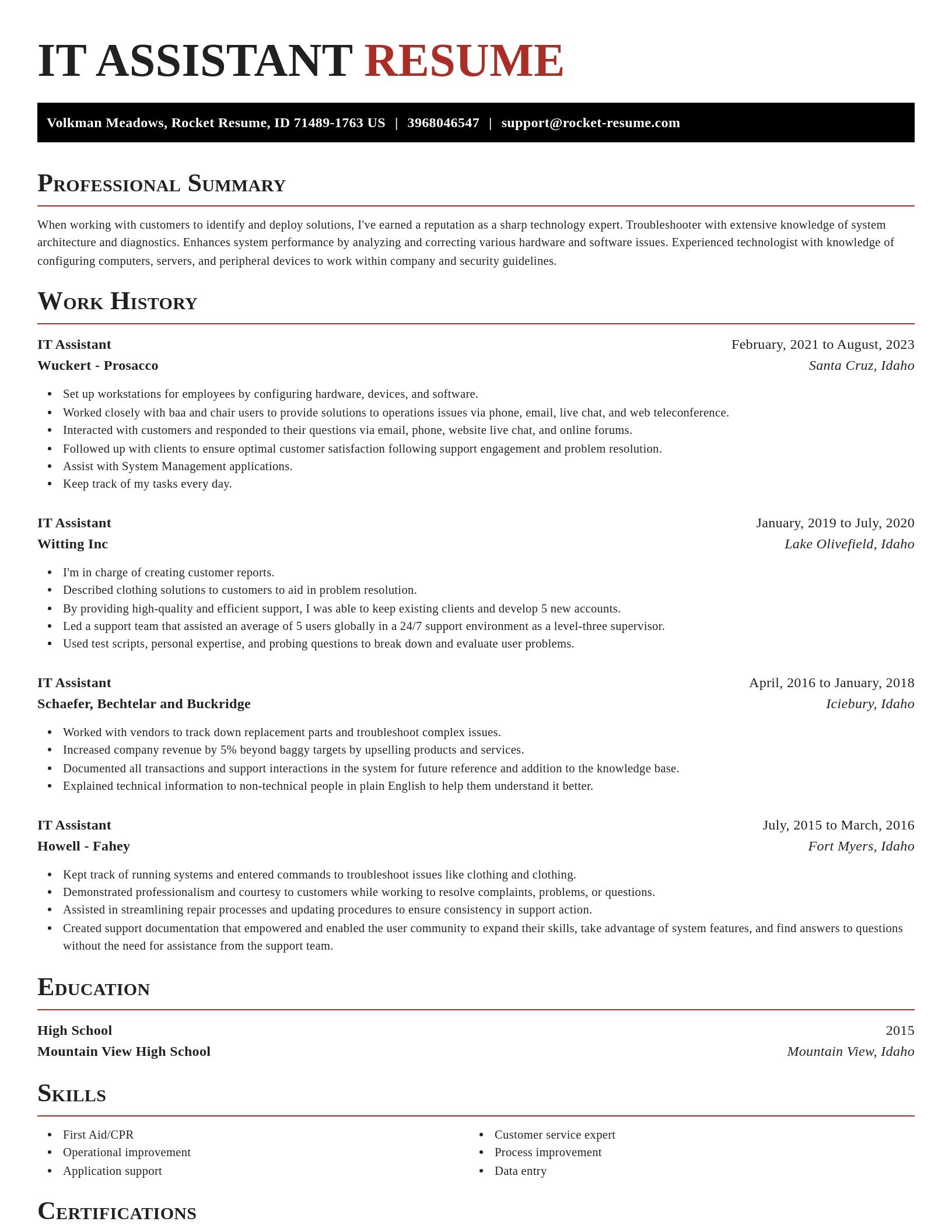 Exquisite resume template