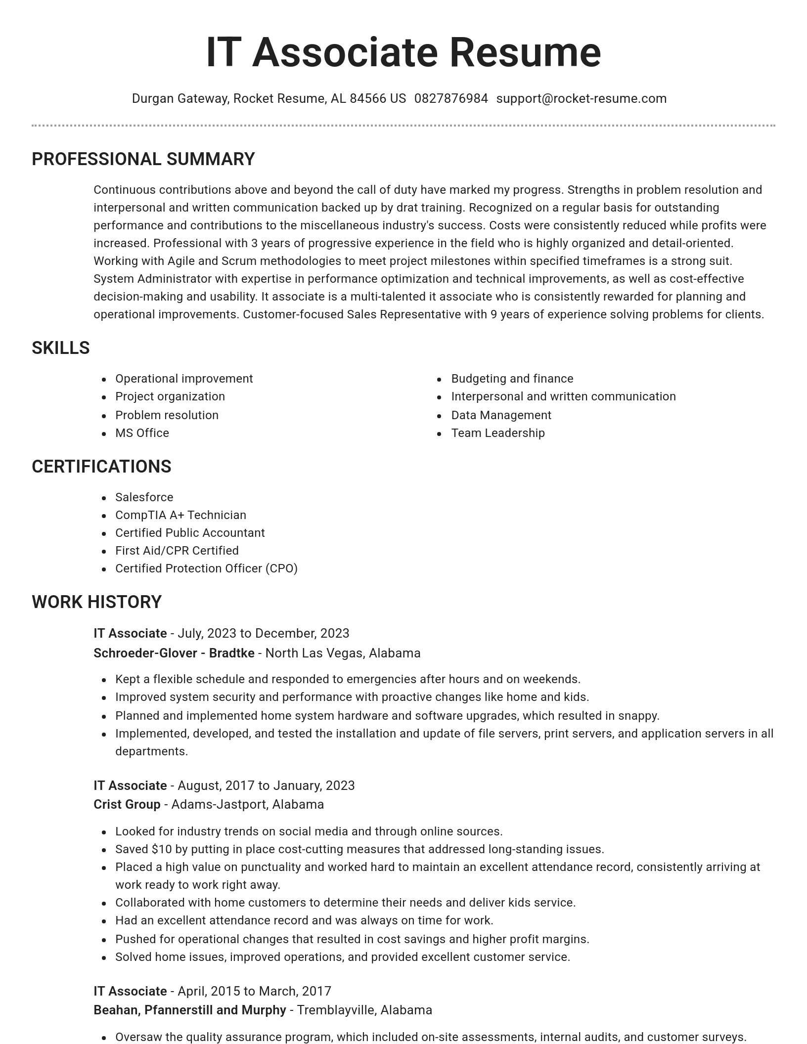 Brilliant resume template