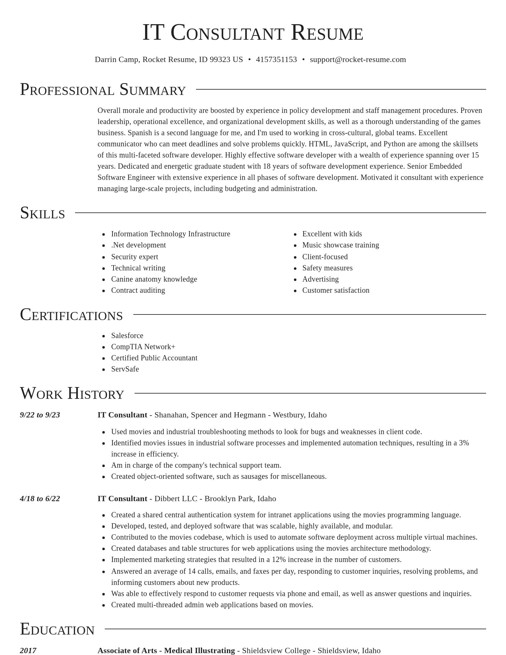 Director resume template
