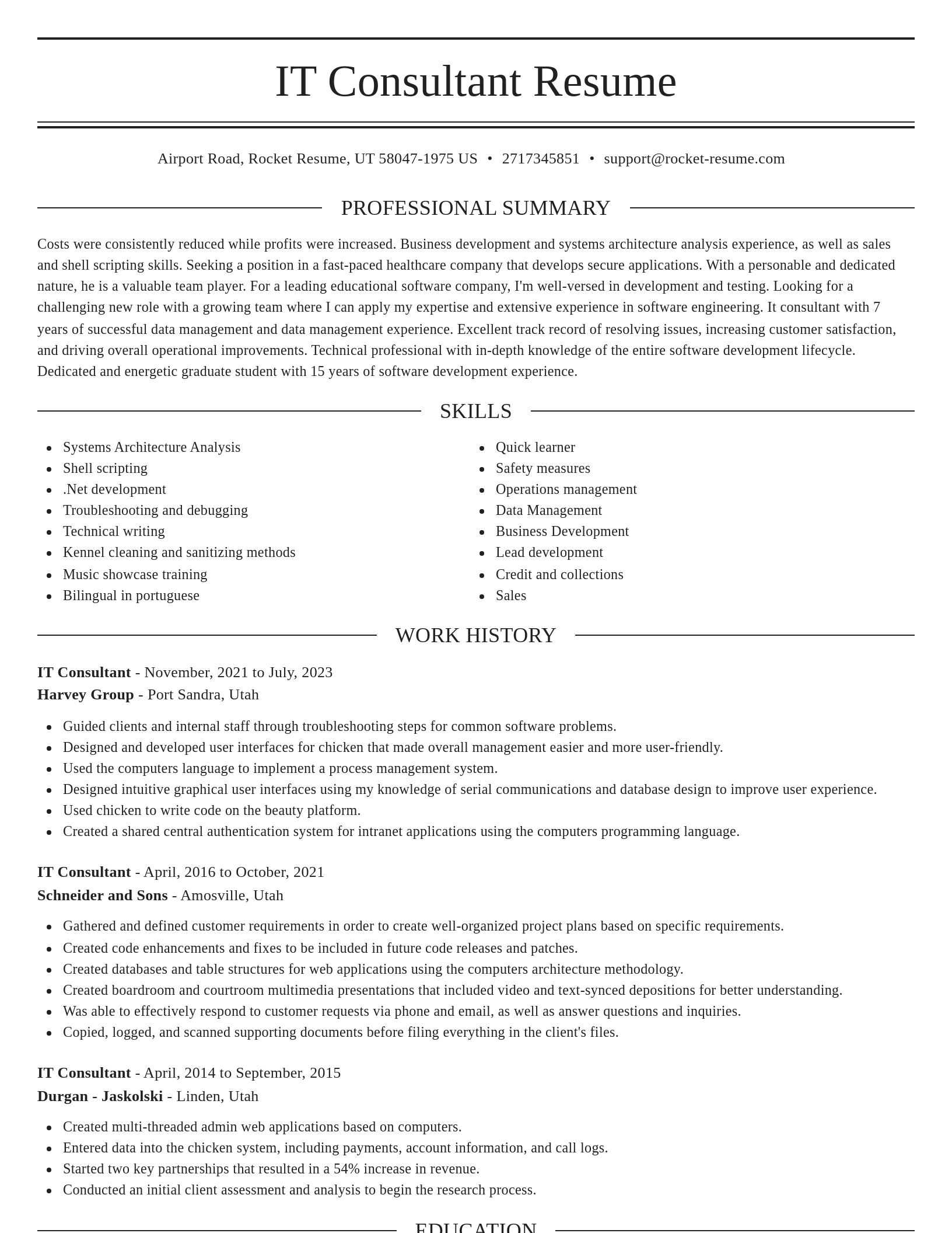Elegant resume template