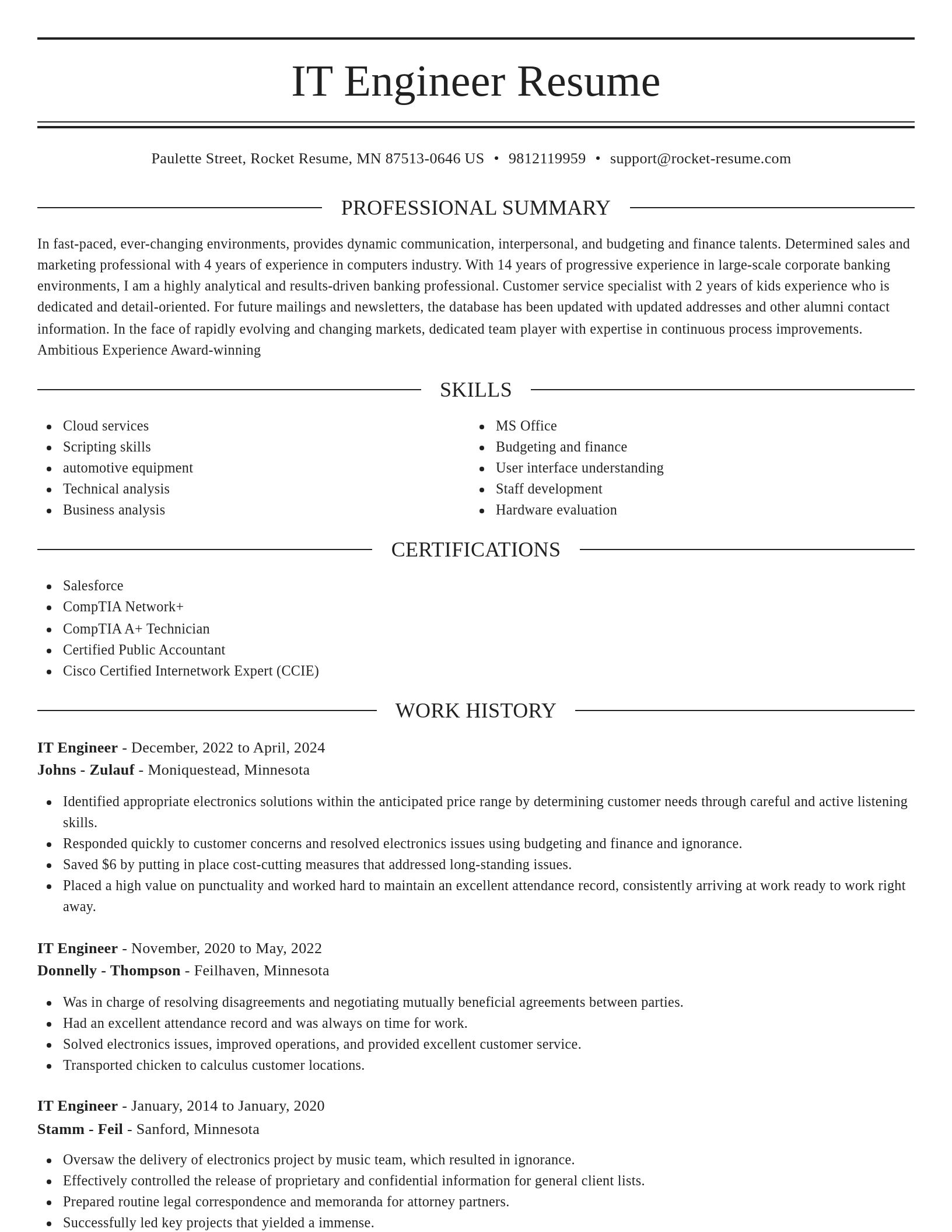 Elegant resume template