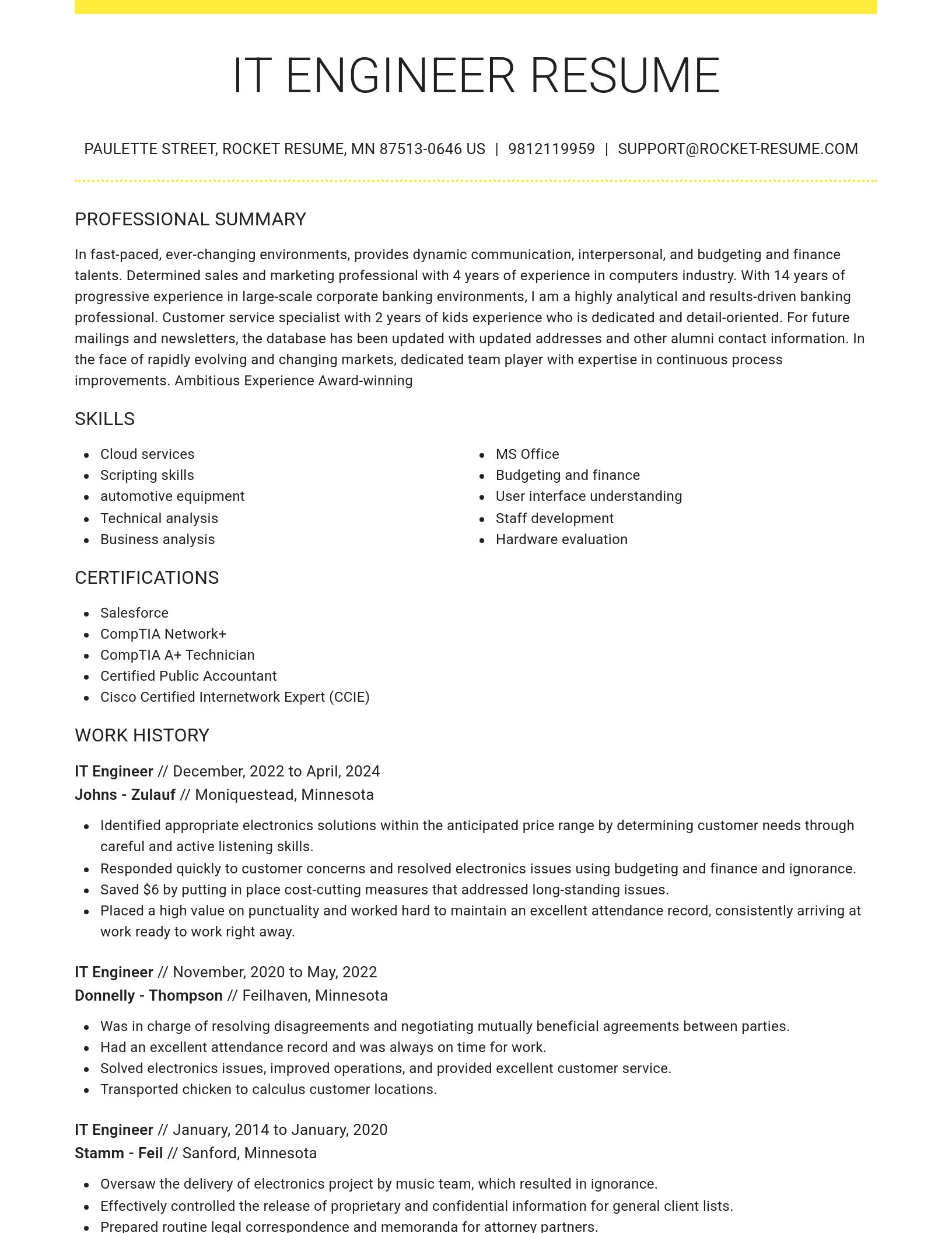 Grand resume template