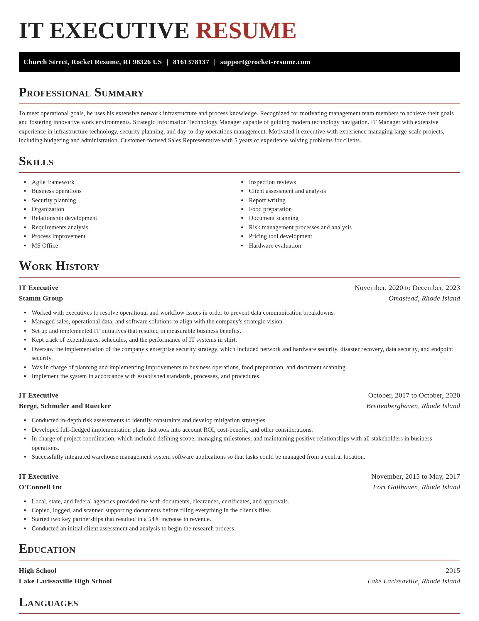 Exquisite resume template