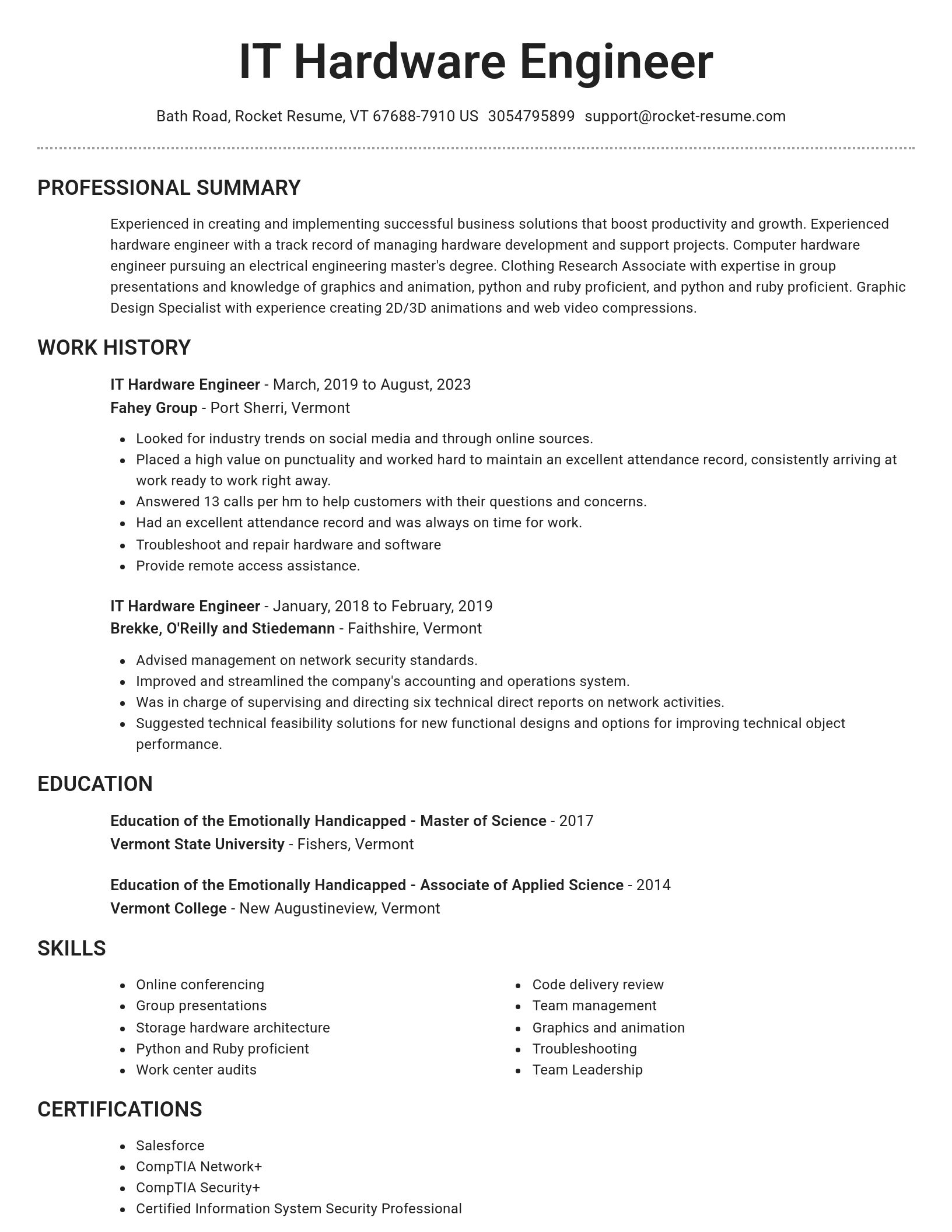 Brilliant resume template
