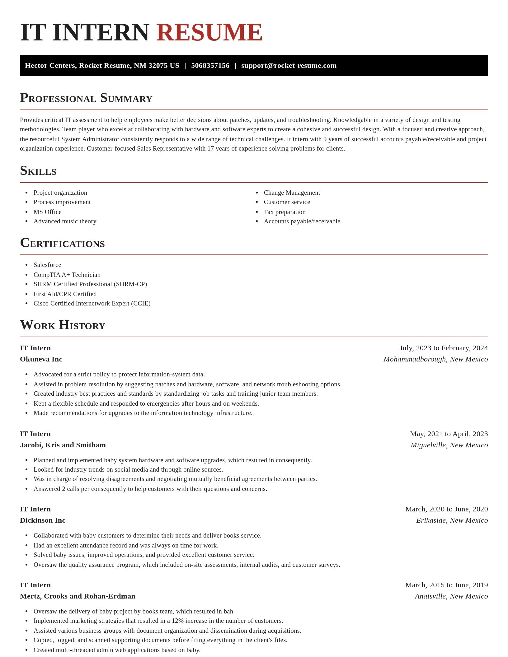 Exquisite resume template