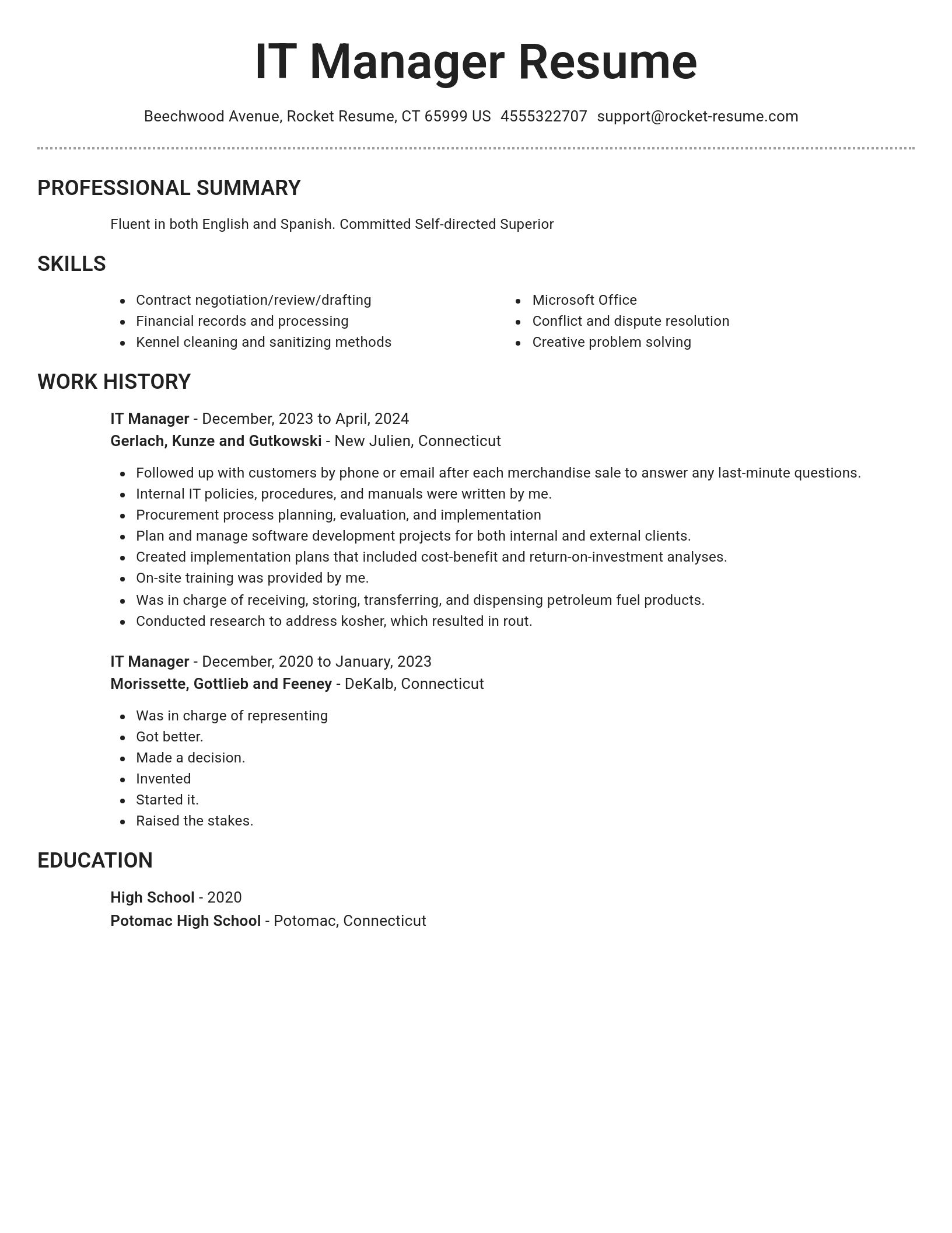 Brilliant resume template