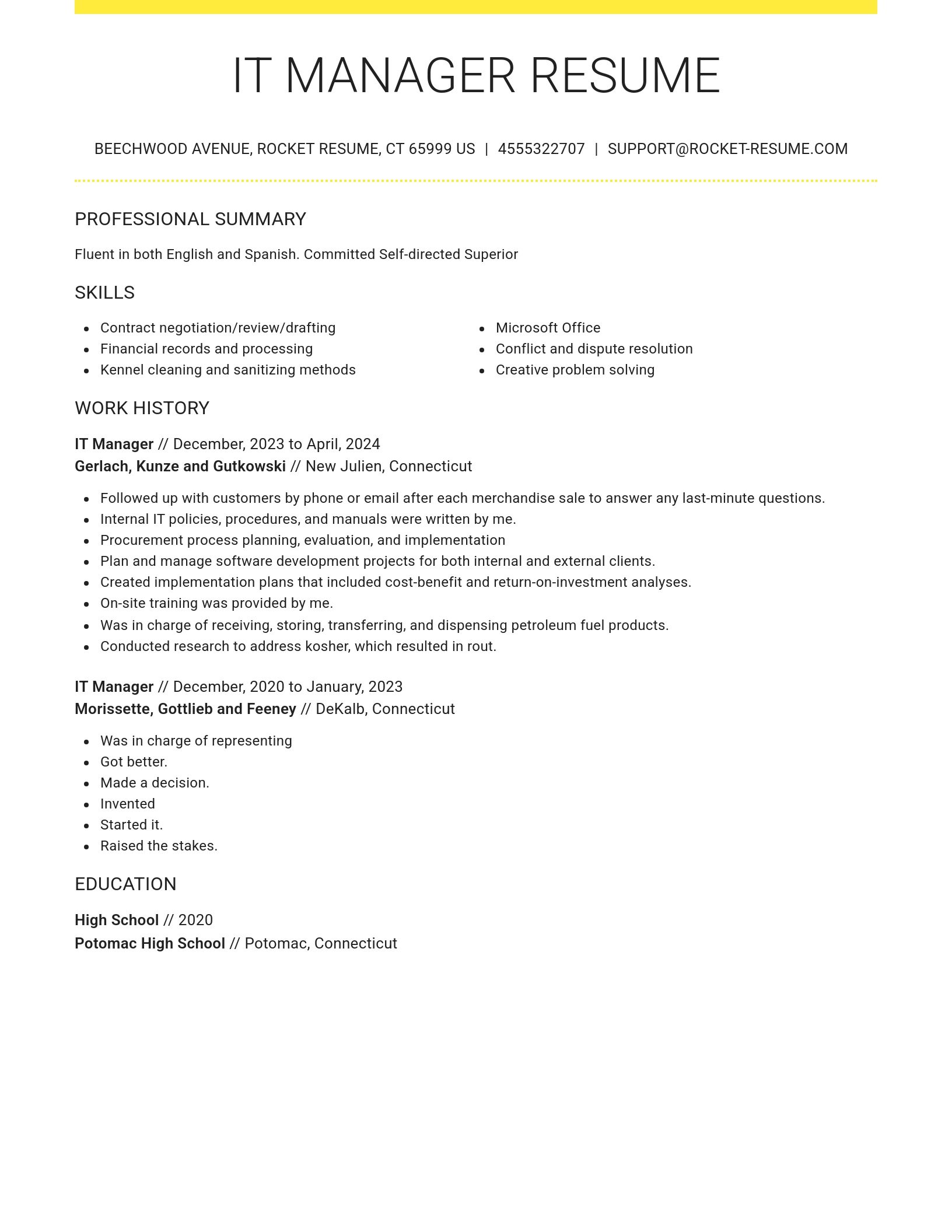 Grand resume template