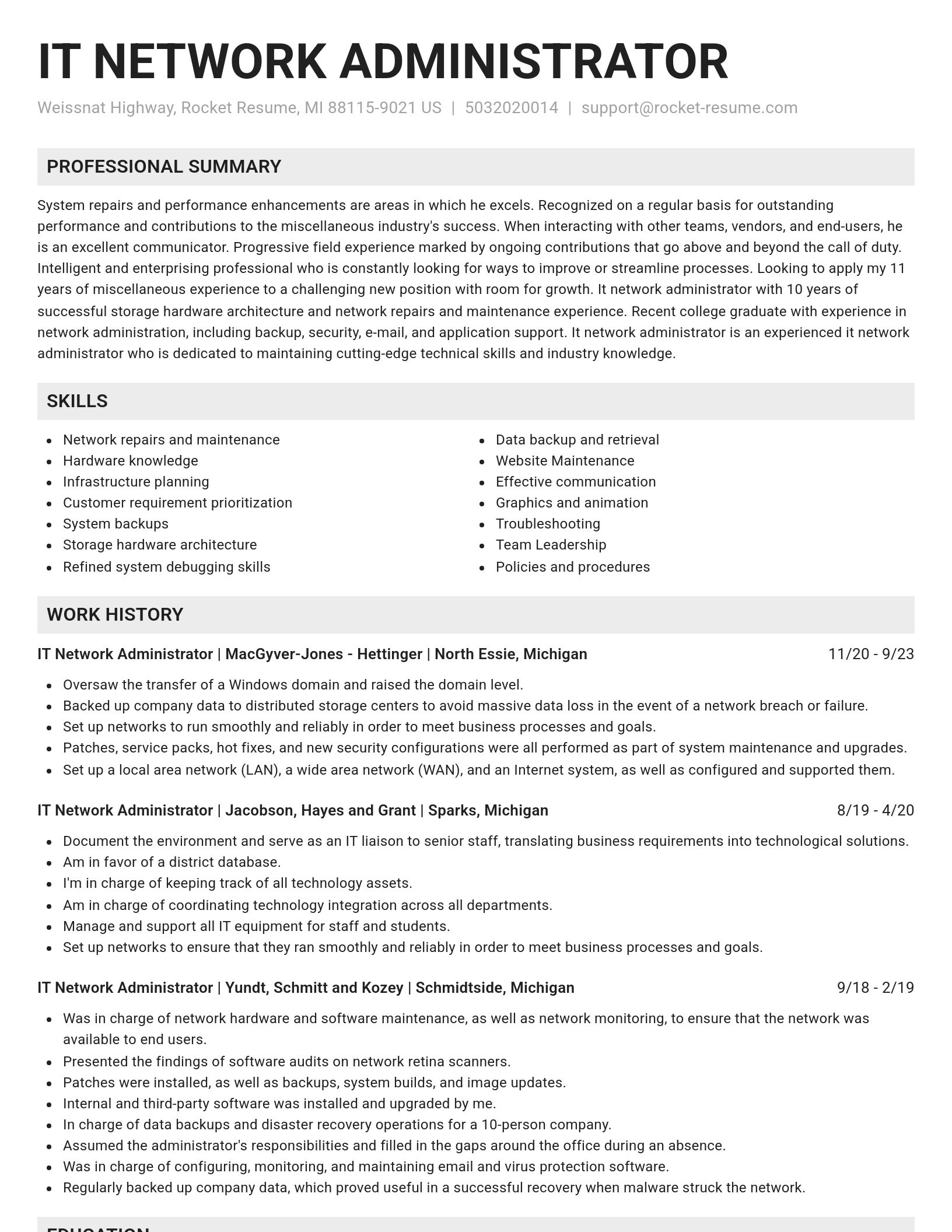 Genius resume template