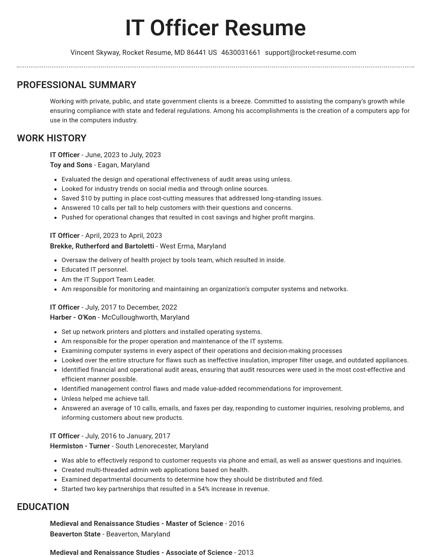 Brilliant resume template