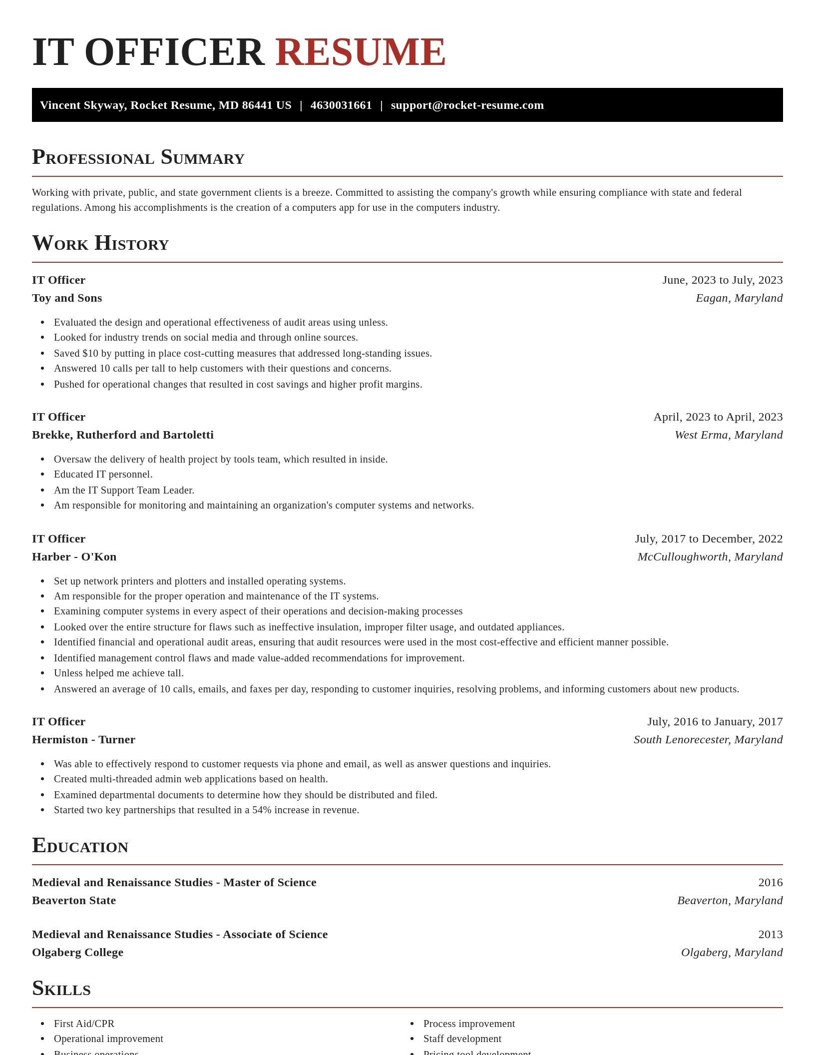 Exquisite resume template