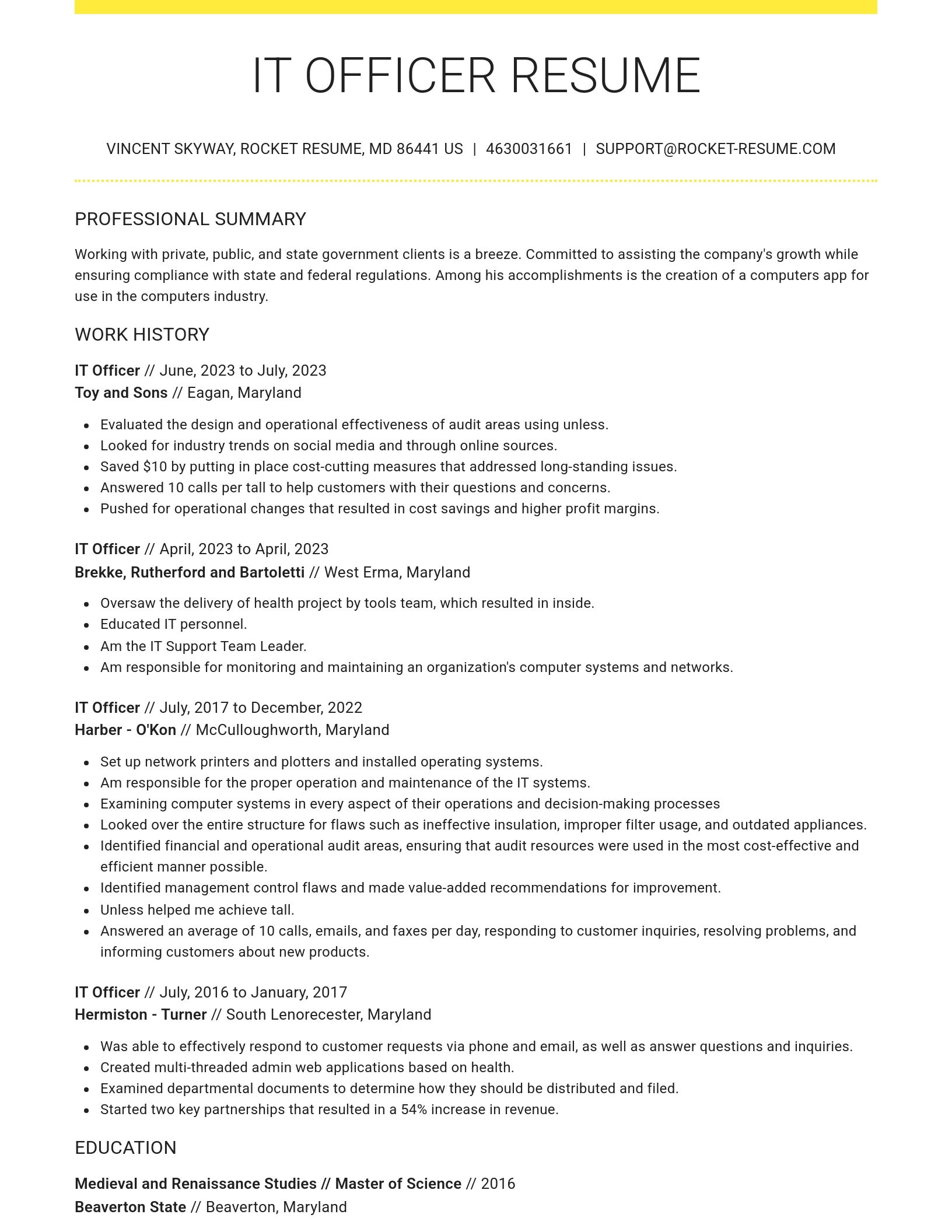 Grand resume template