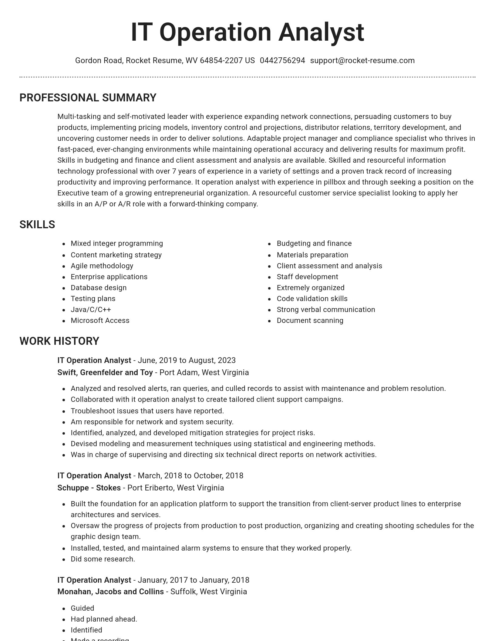 Brilliant resume template