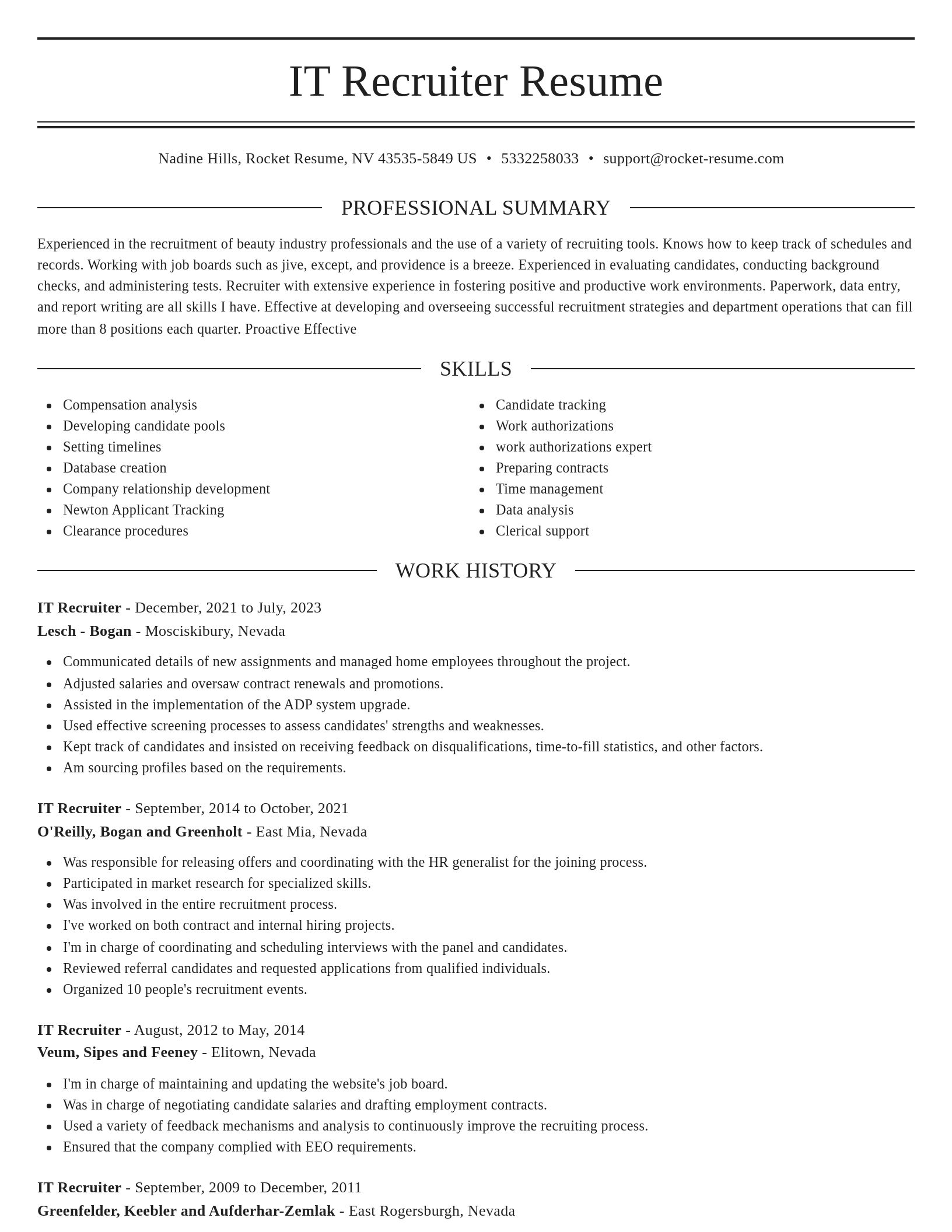 Elegant resume template