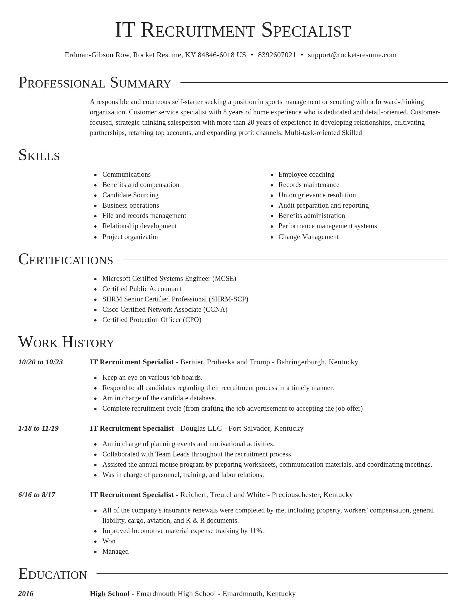 Director resume template