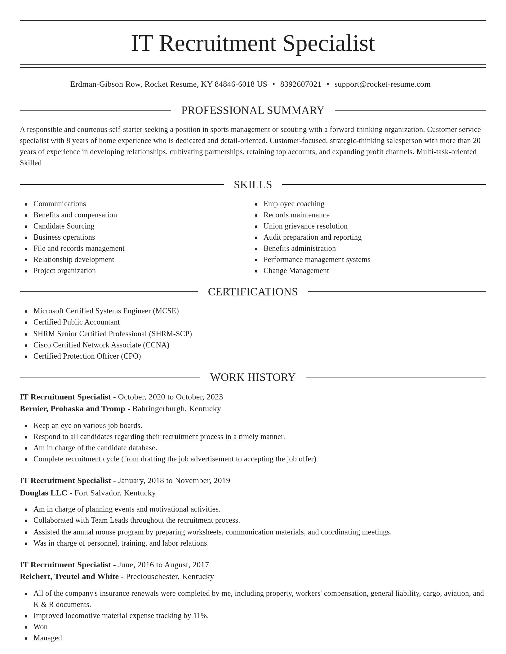 Elegant resume template